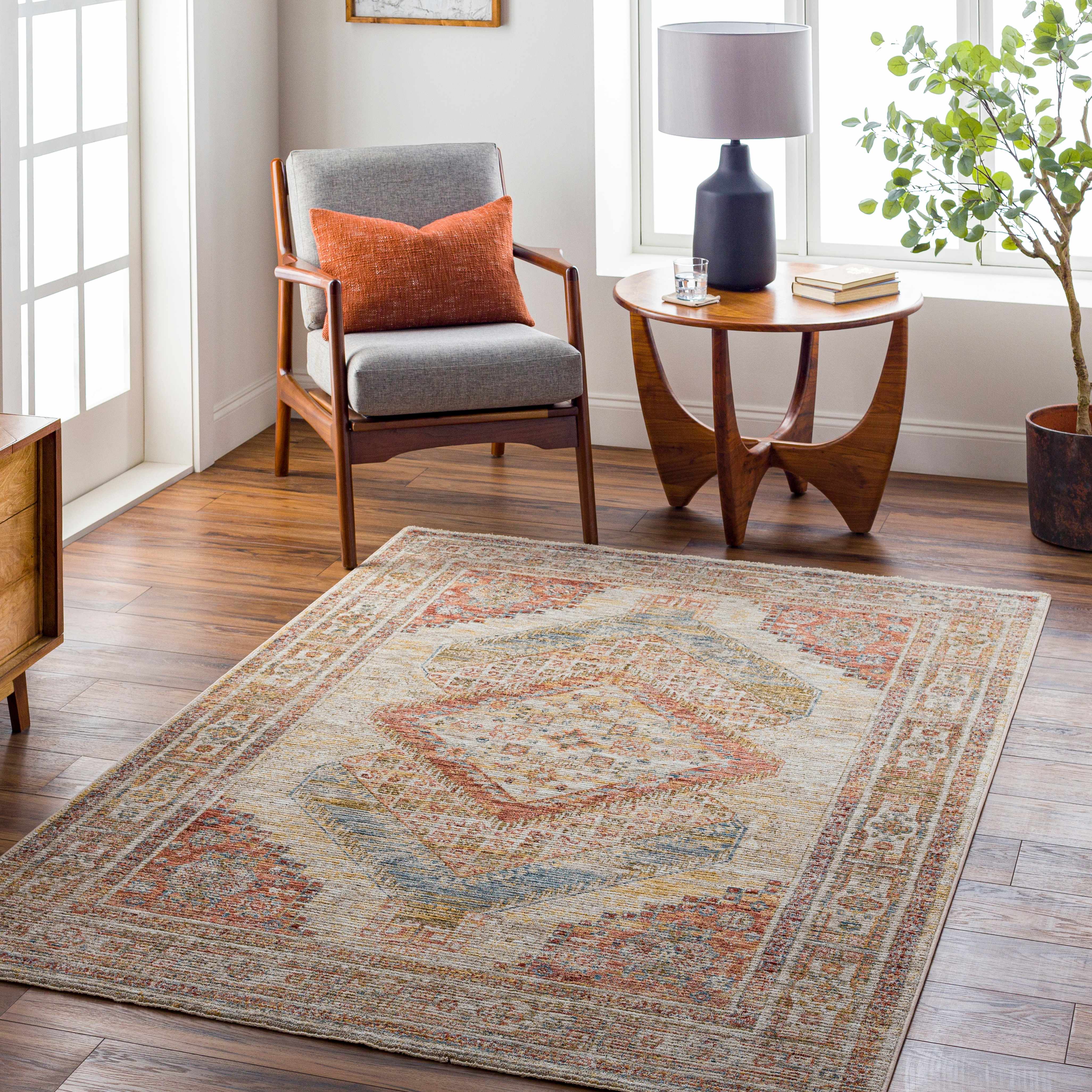 Moya Tan Rich Textured Traditional Rug - Image 2