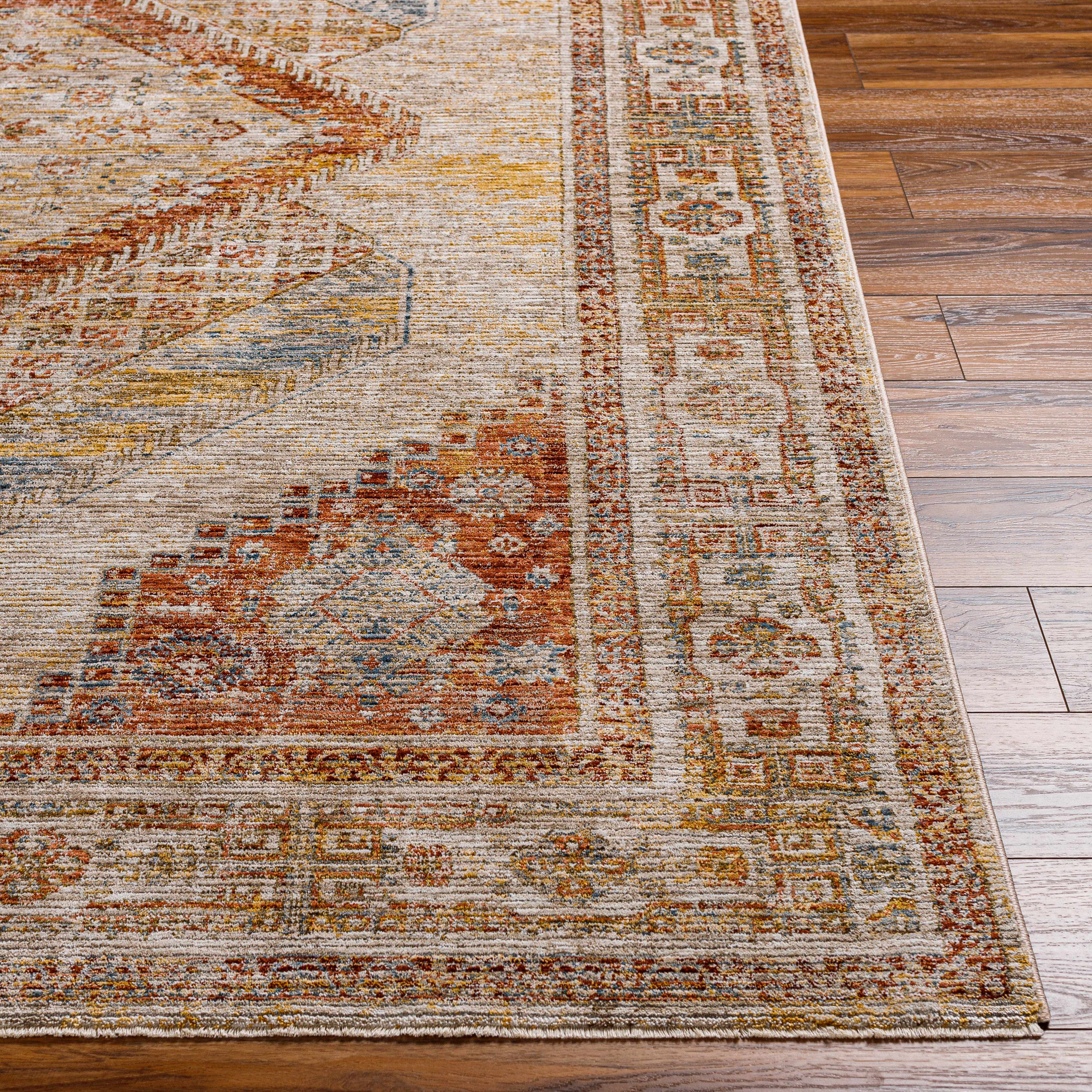 Moya Tan Rich Textured Traditional Rug - Image 3
