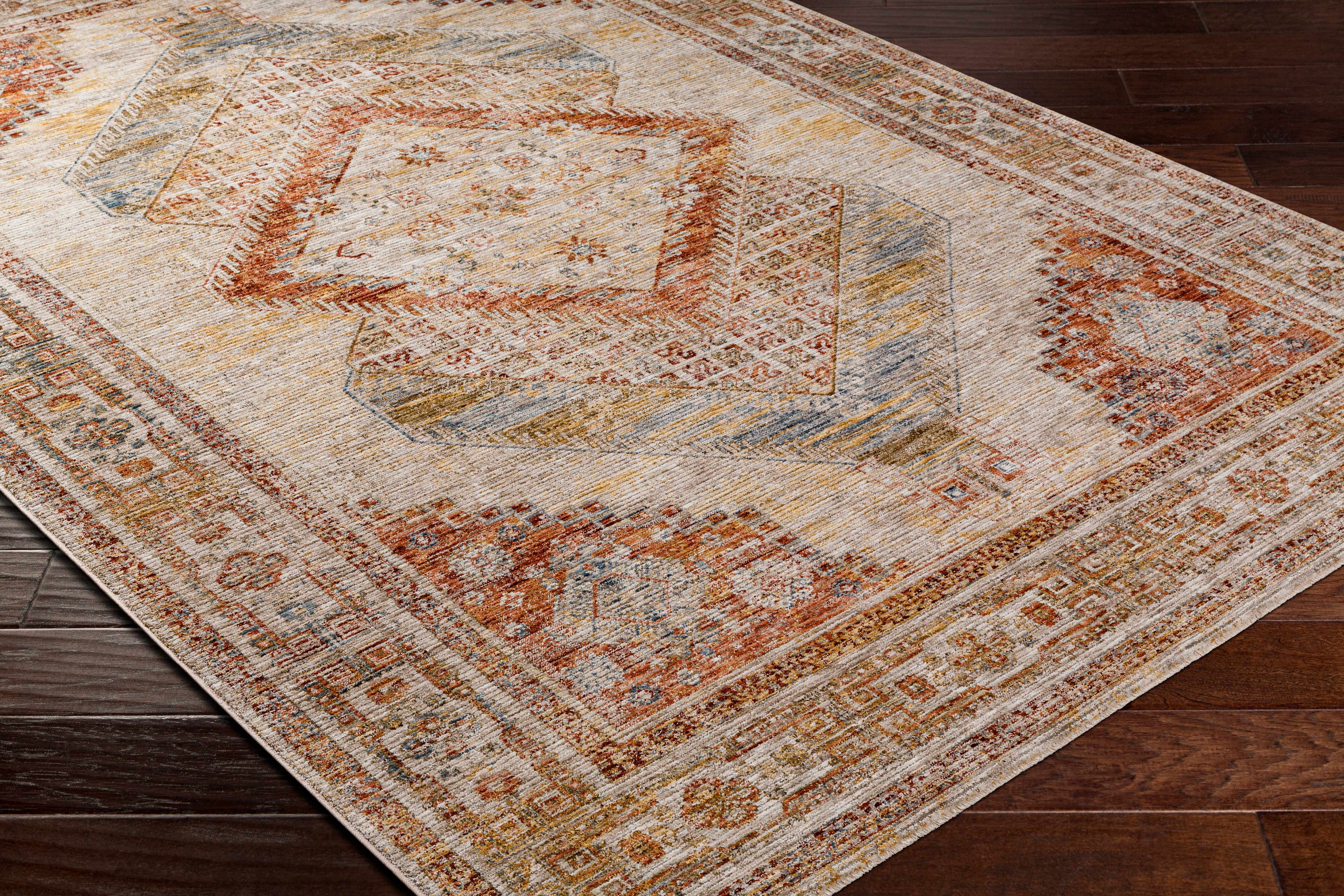 Moya Tan Rich Textured Traditional Rug - Image 4