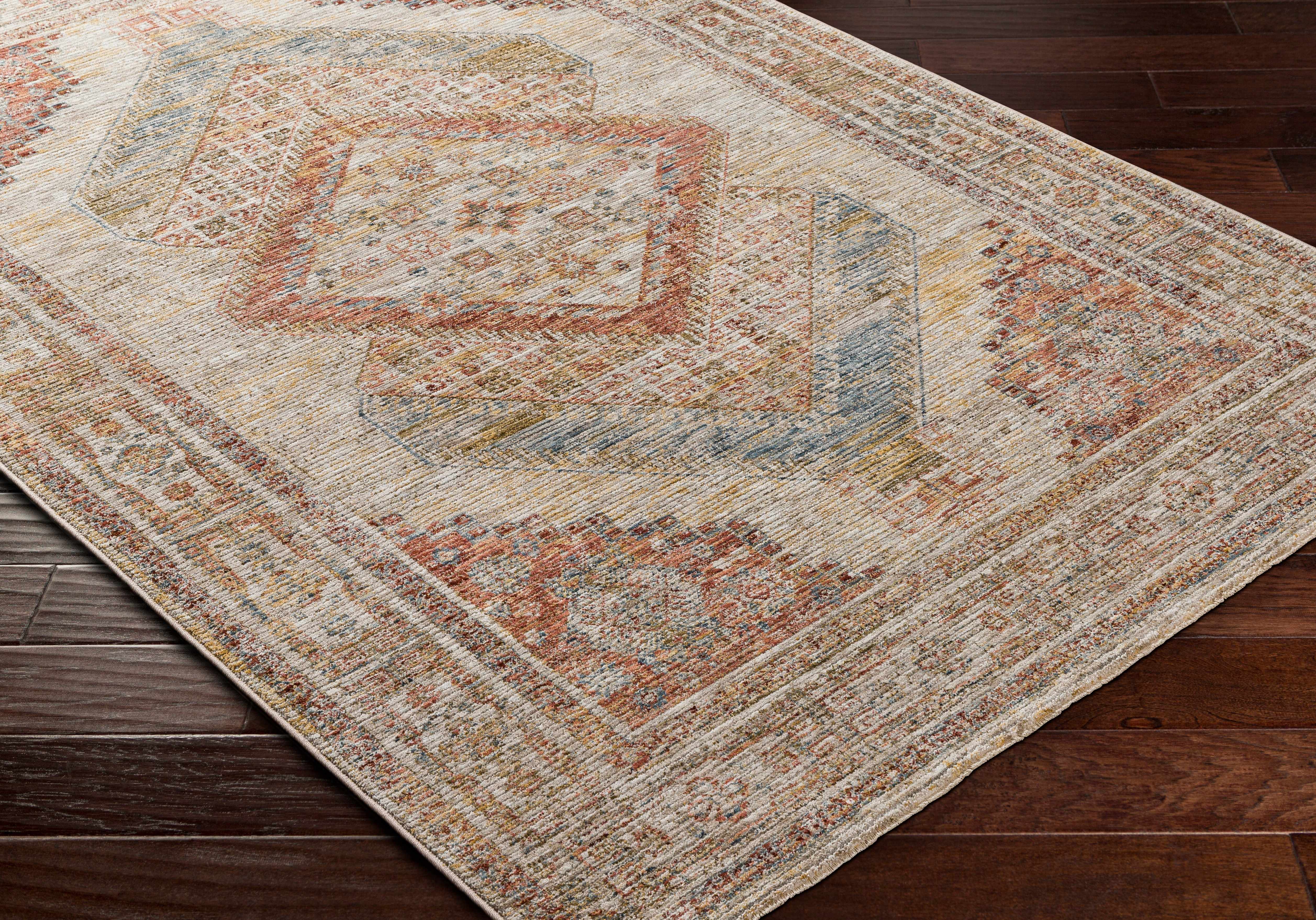 Moya Tan Rich Textured Traditional Rug - Image 9