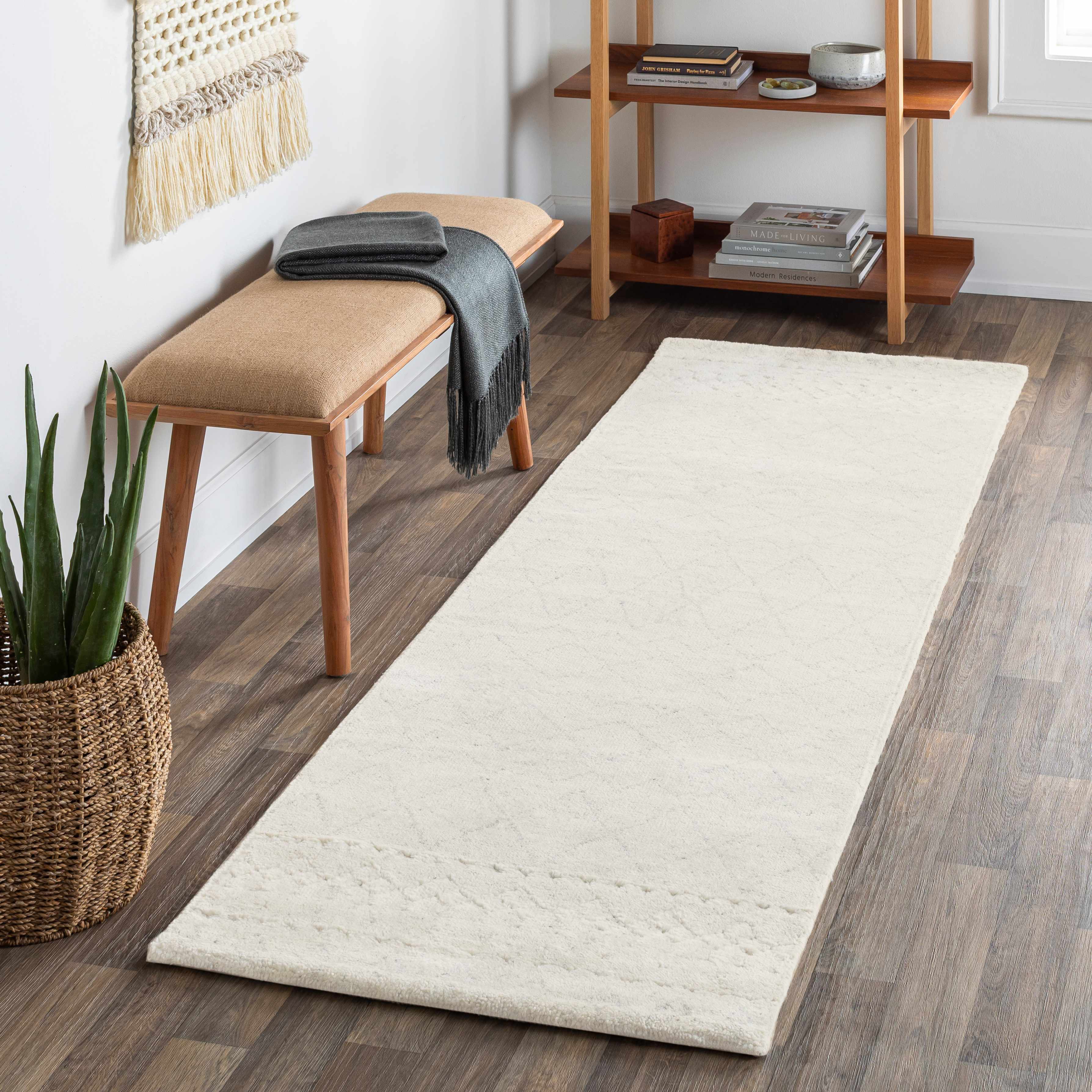 Mozon Handmade Faux Silk Area Rug - Clearance - Image 2