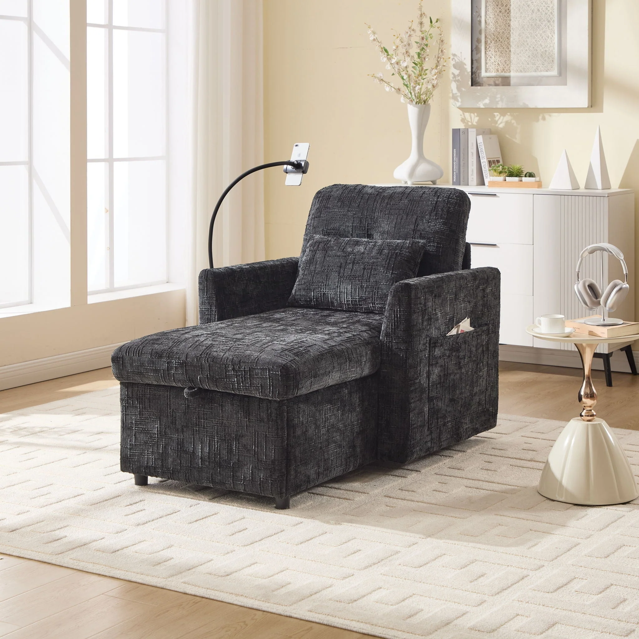 Multifunctional Recliner Sofa With Storage And Phone Bracket - Image 11