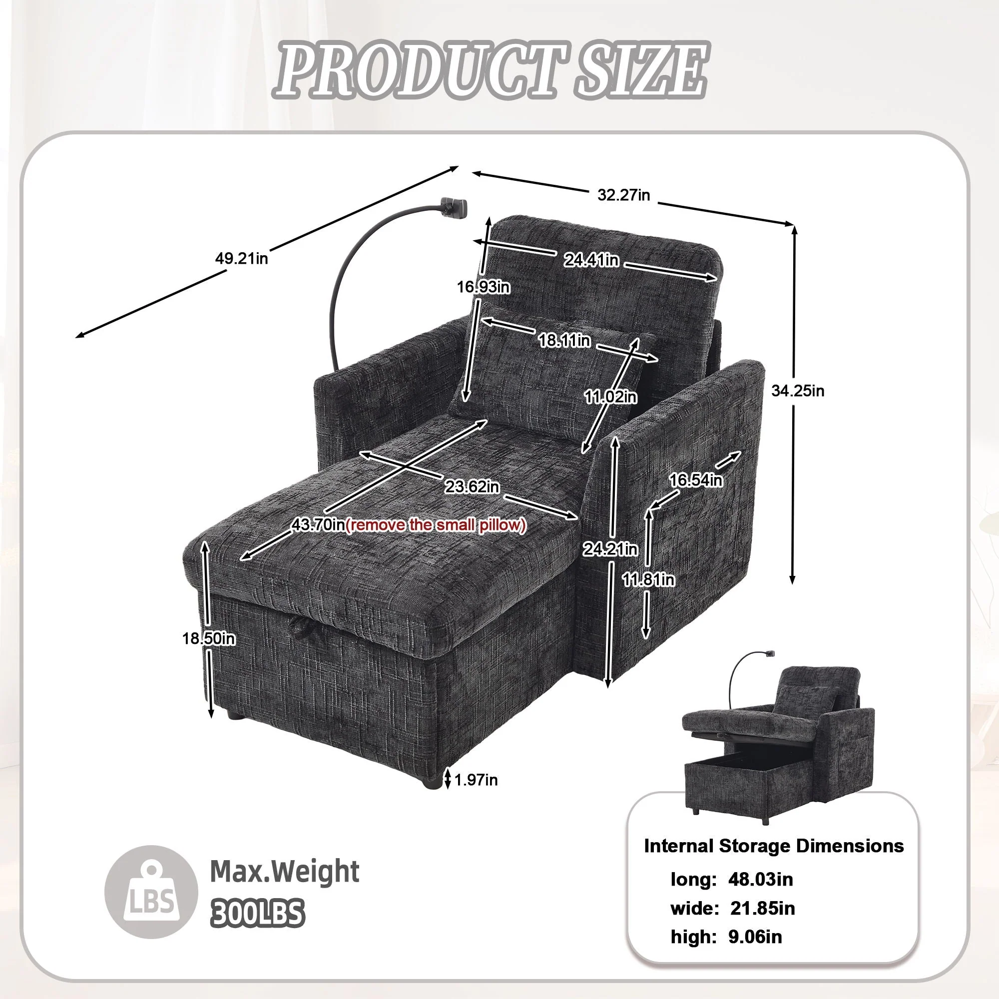 Multifunctional Recliner Sofa With Storage And Phone Bracket - Image 20