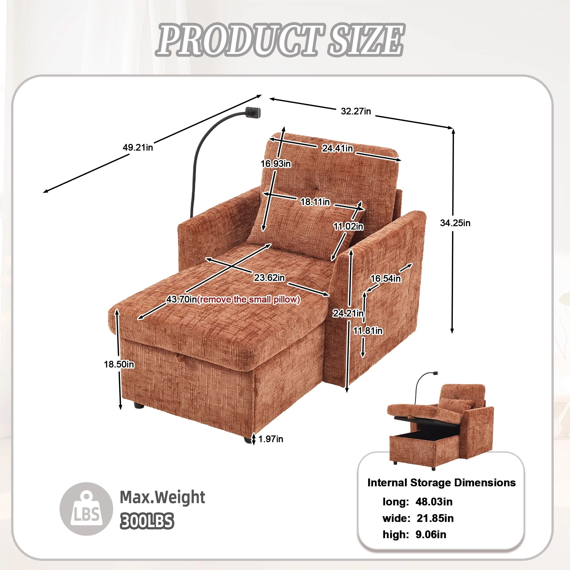 Multifunctional Recliner Sofa With Storage And Phone Bracket - Image 21