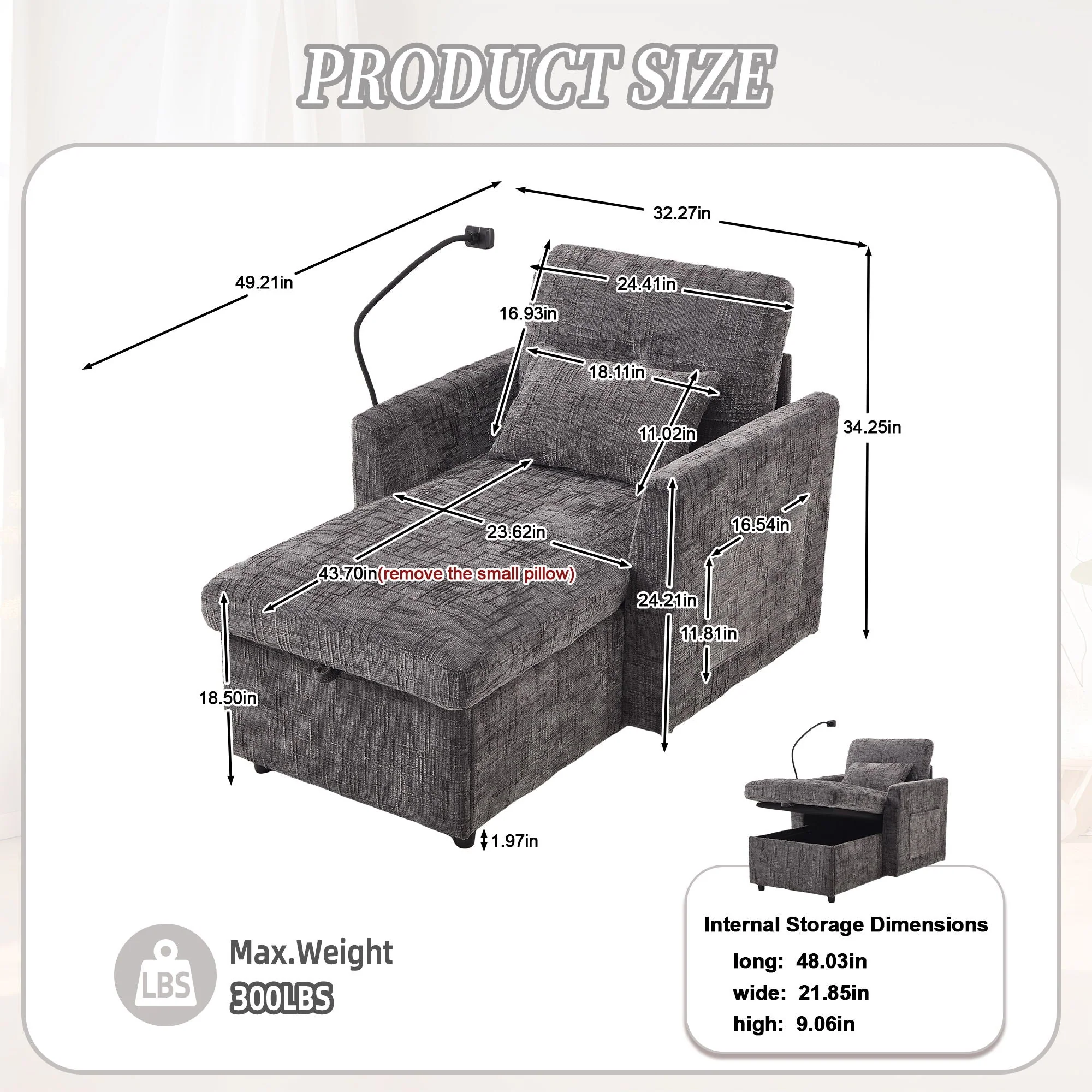 Multifunctional Recliner Sofa With Storage And Phone Bracket - Image 23