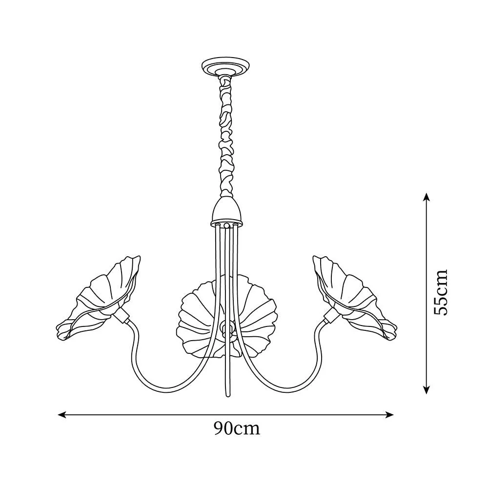 Murano Glass Flowers Chandelier Frosted Leaf Ceiling Light - Image 27