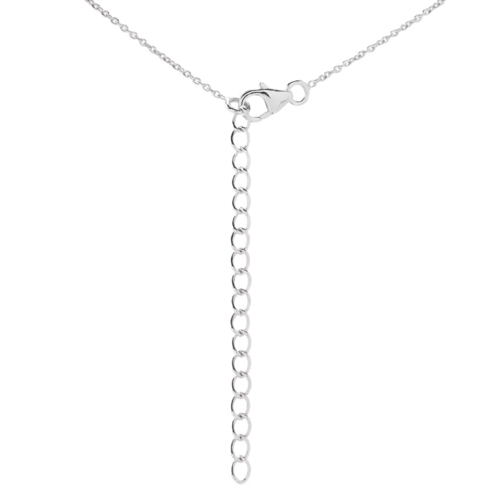MUSE Sterling Silver 23mm Triangle Pink Drusy & Gem Pendant w/ Chain - Image 2
