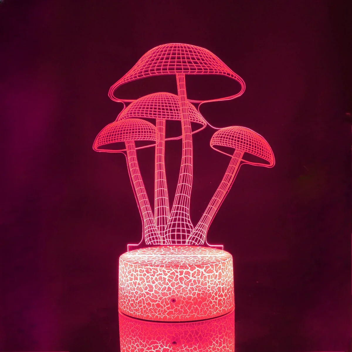 Mushroom 3D LED Night Light for Kids Bedroom Color Changing Illusion Bedside Lamp - Image 2
