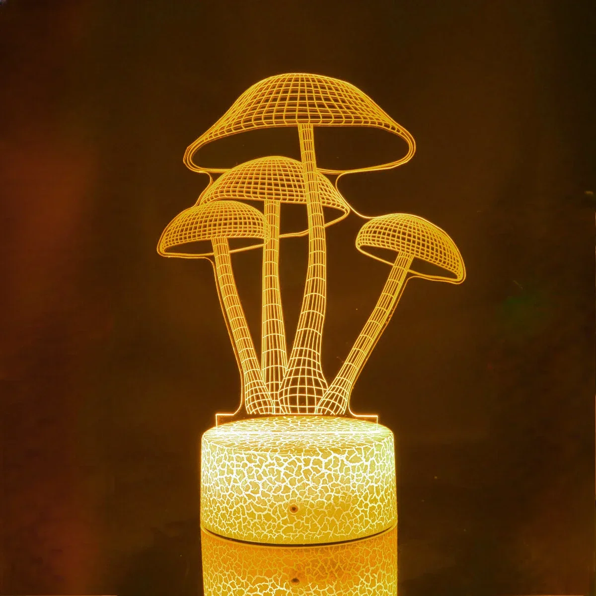 Mushroom 3D LED Night Light for Kids Bedroom Color Changing Illusion Bedside Lamp - Image 3