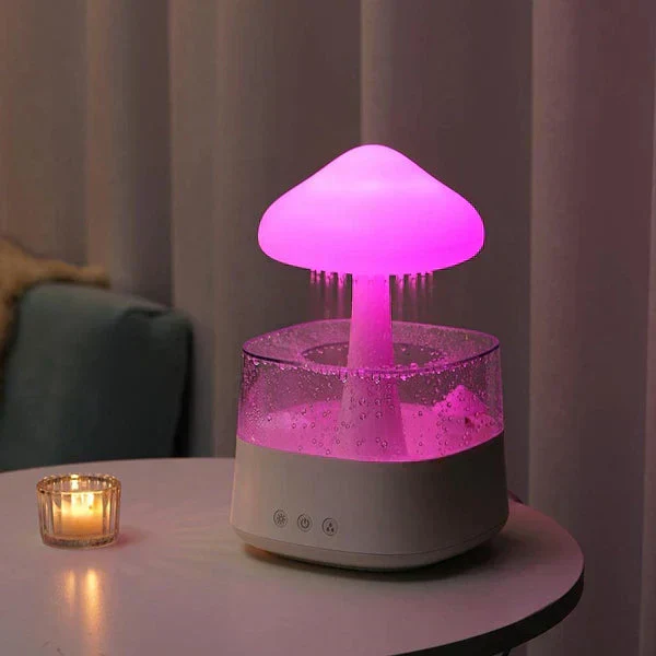 Mushroom Cloud Rain Humidifier with LED Night Light Quiet Diffuser - Image 5