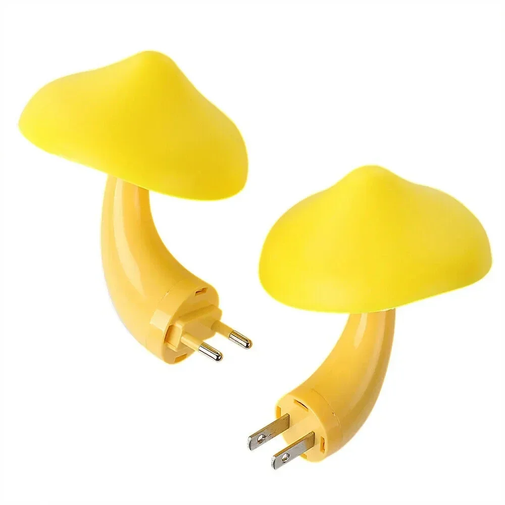 Mushroom LED Night Light Auto Sensor Wall Lamp Kids Bedroom Bedside US Plug Decor - Image 5