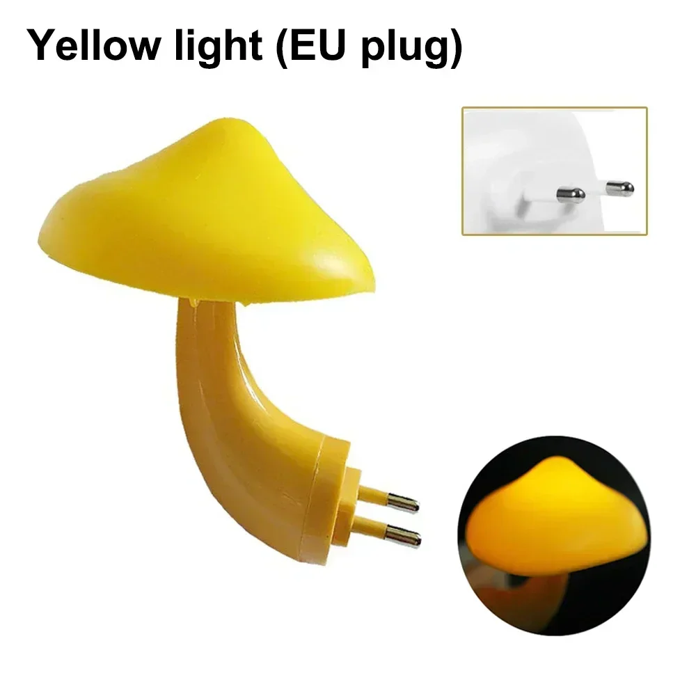 Mushroom LED Night Light Auto Sensor Wall Lamp Kids Bedroom Bedside US Plug Decor - Image 8