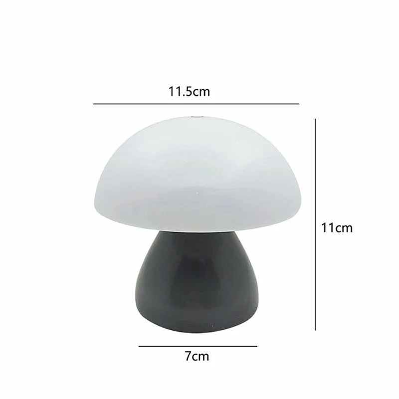 Mushroom LED Table Lamp Touch Rechargeable Desk Night Light Nordic Bedroom Decor - Image 5