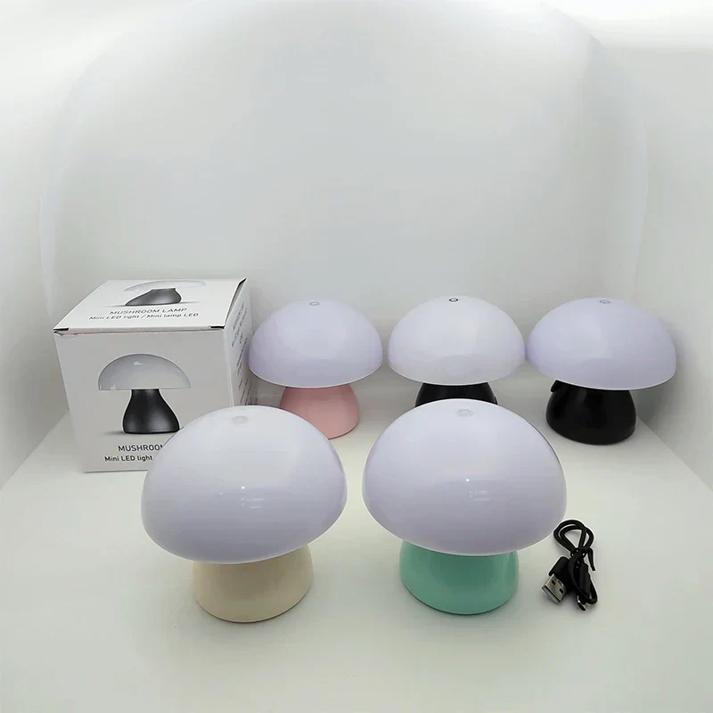 Mushroom LED Table Lamp Touch Rechargeable Desk Night Light Nordic Bedroom Decor - Image 6
