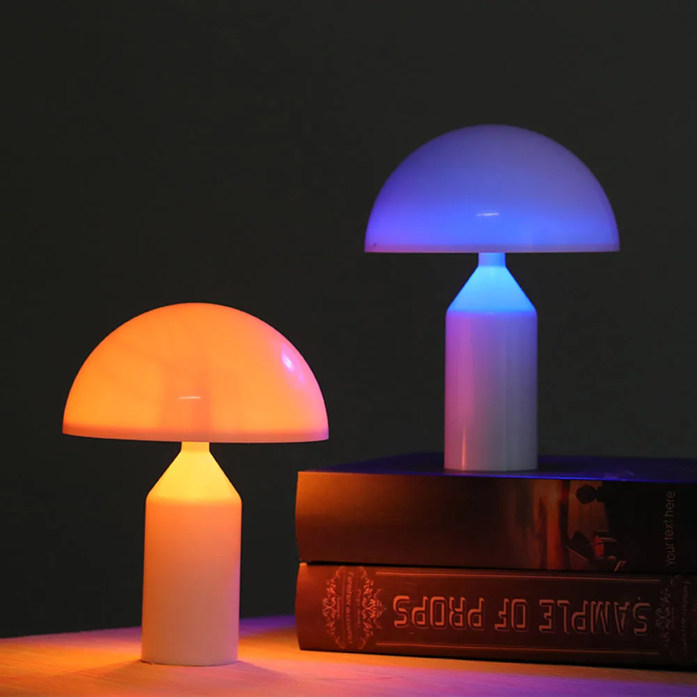 Mushroom Nightstand Lamp Color Changing Dimmable Battery Bedside Light Decor - Image 3