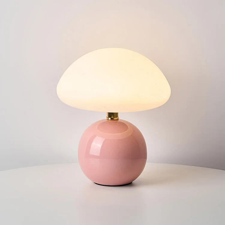 Mushroom Table Lamp French Cream Bauhaus Style Bedside Light - Image 10