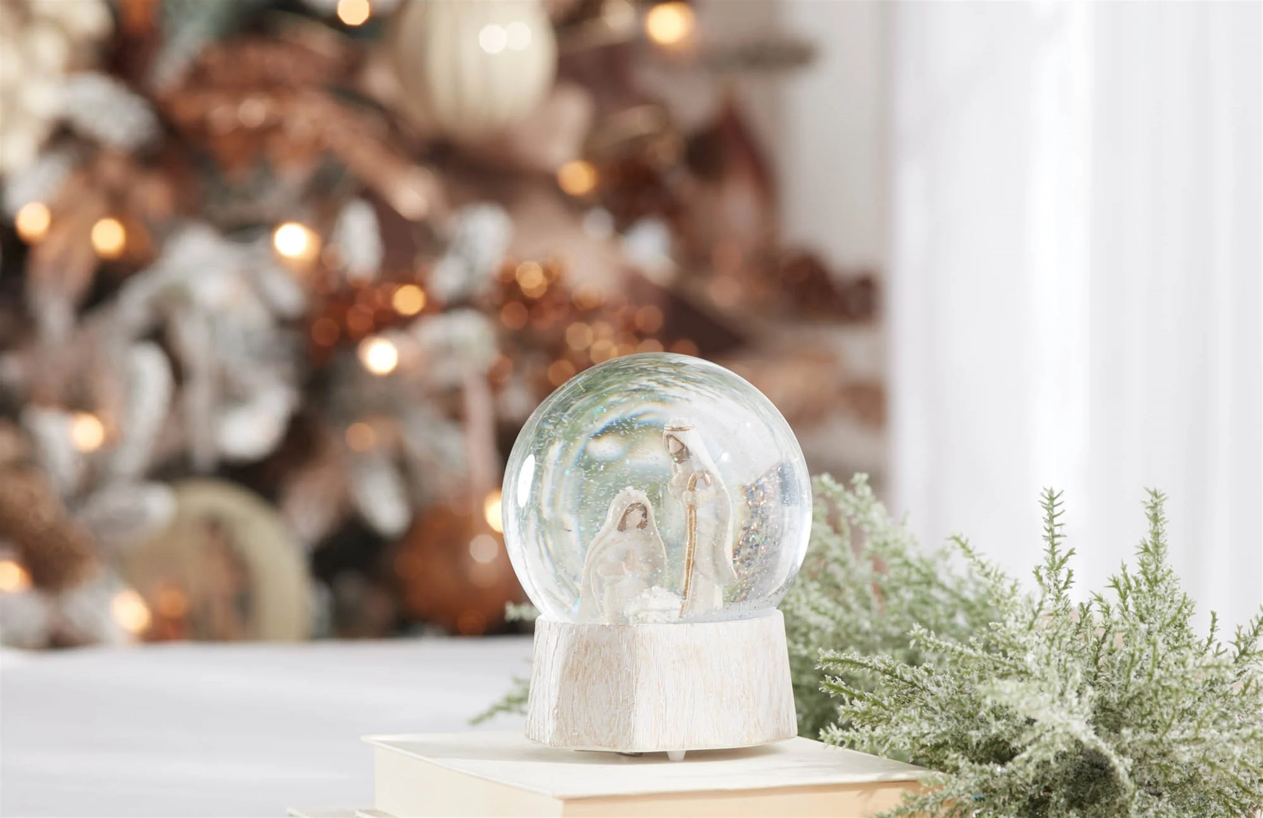Musical Nativity Scene Snow Globe 5.75"H - Image 2