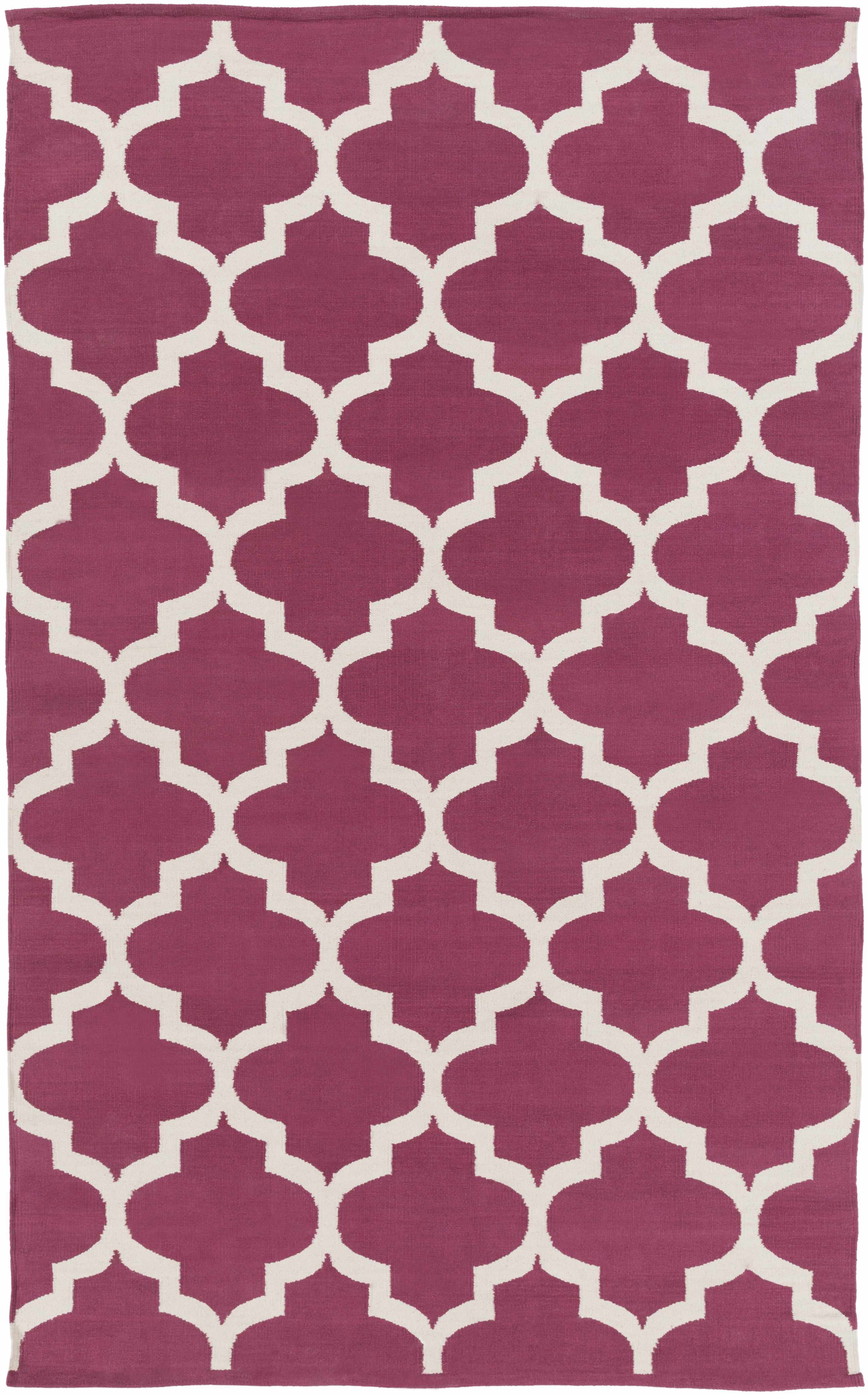 Muskogee Hand Woven Magenta Lattice Rug - Clearance