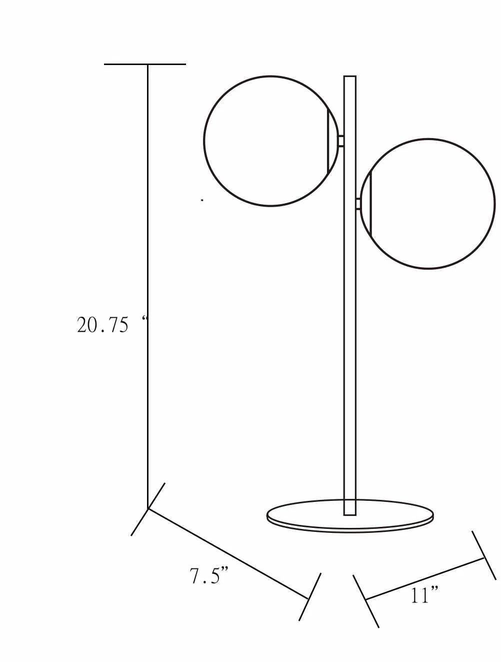 Mustard Modern Table Lamp with glass details for bedside or console tables - Image 7