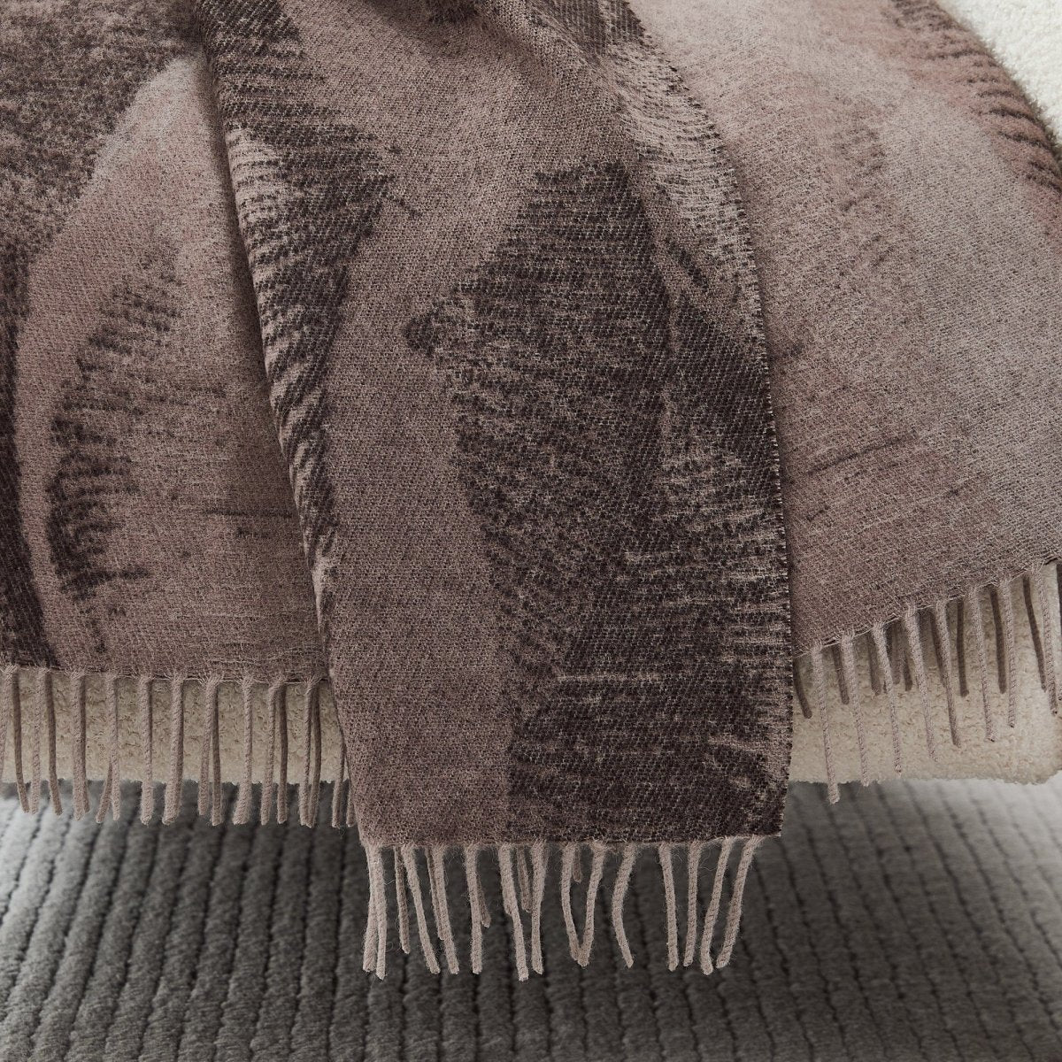 Mycelium Dream Wool Throw Blanket - Image 2