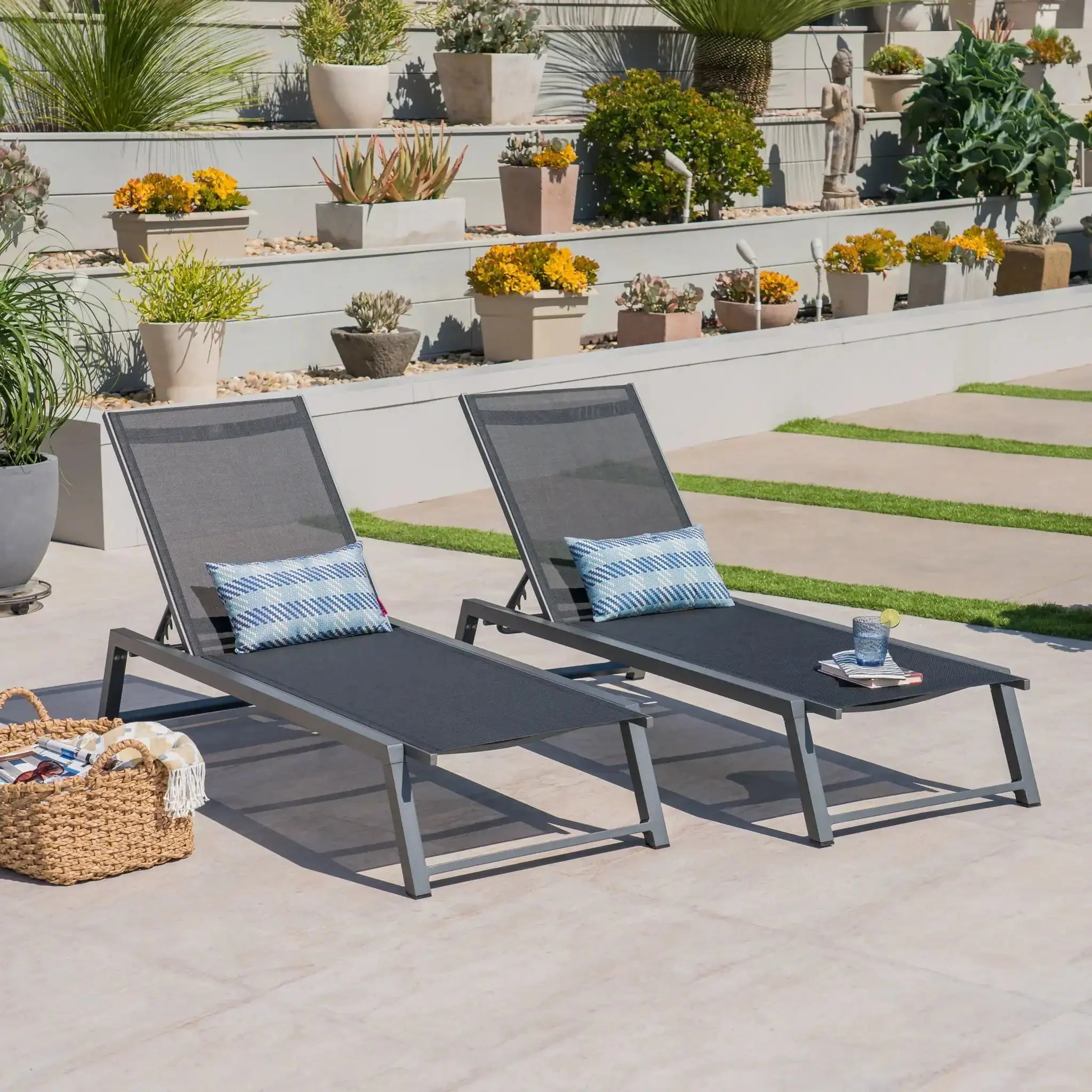 Myers - Modern Chaise Lounge Set With Adjustable Back - Image 6