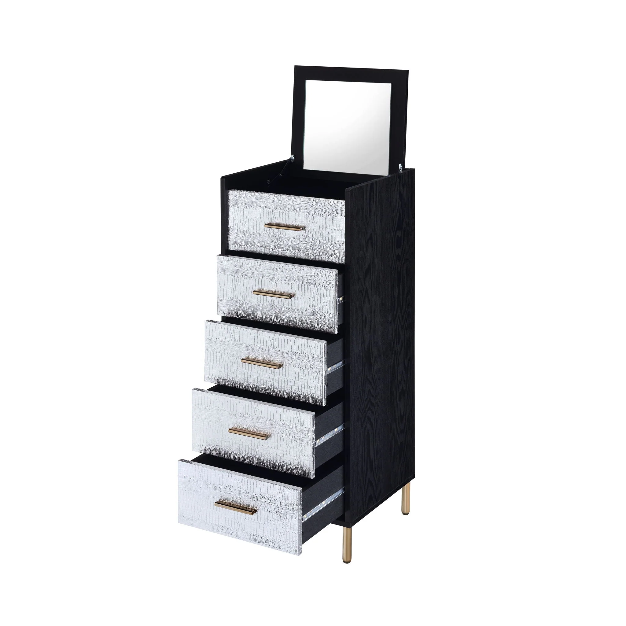 Myles - Jewelry Armoire - Black / Silver / Gold - Image 2