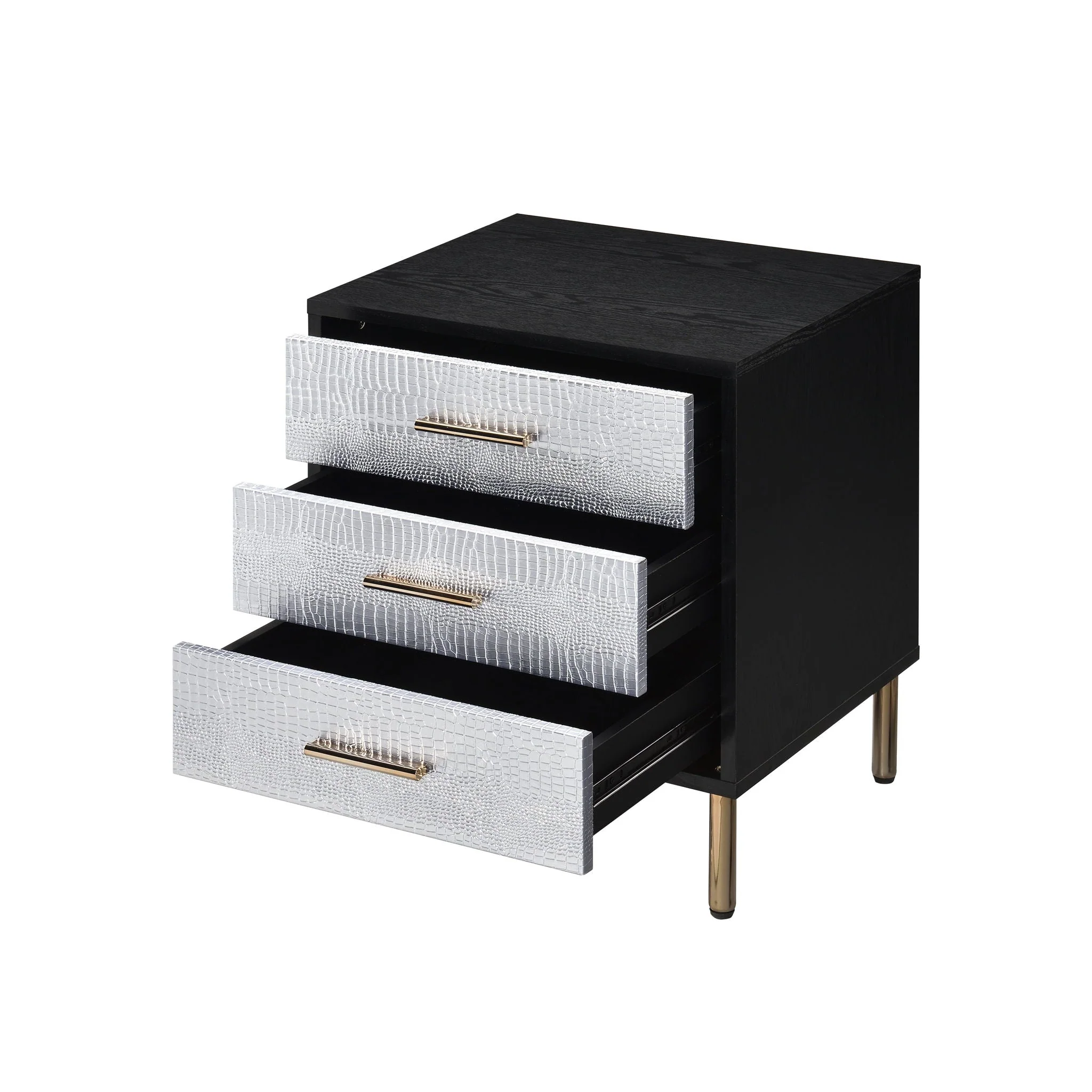 Myles - Nightstand - Black / Gold / Silver - Image 4