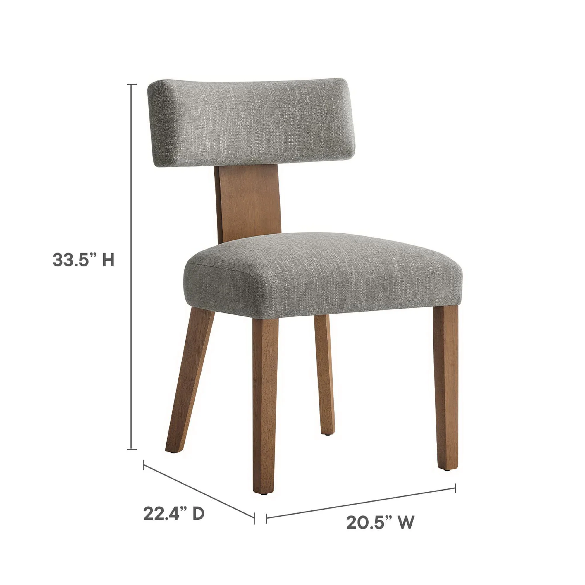 Nalani Fabric Upholstered Dining Chairs Set of 2 by Modway - Image 2