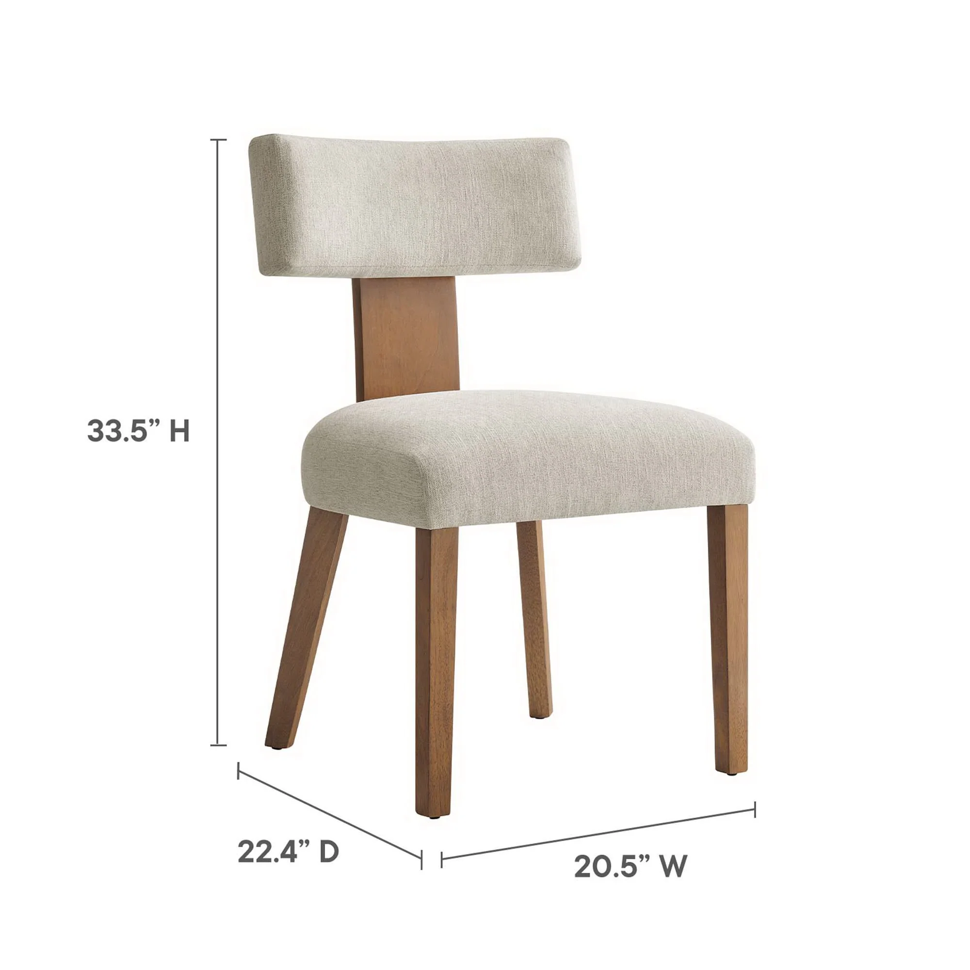 Nalani Fabric Upholstered Dining Chairs Set of 2 by Modway - Image 23
