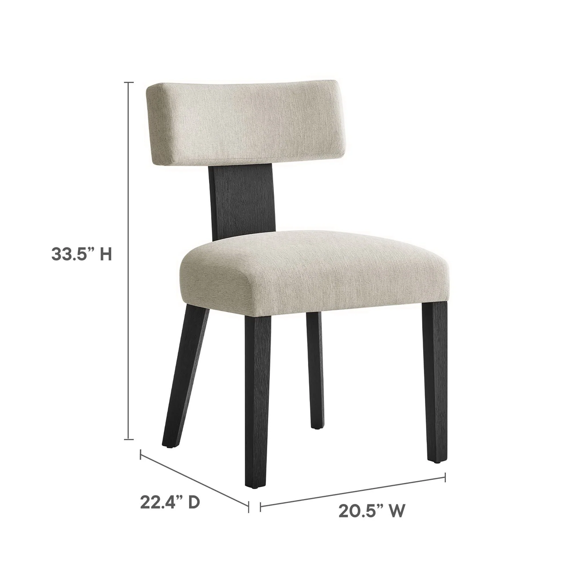 Nalani Fabric Upholstered Dining Chairs Set of 2 by Modway - Image 24