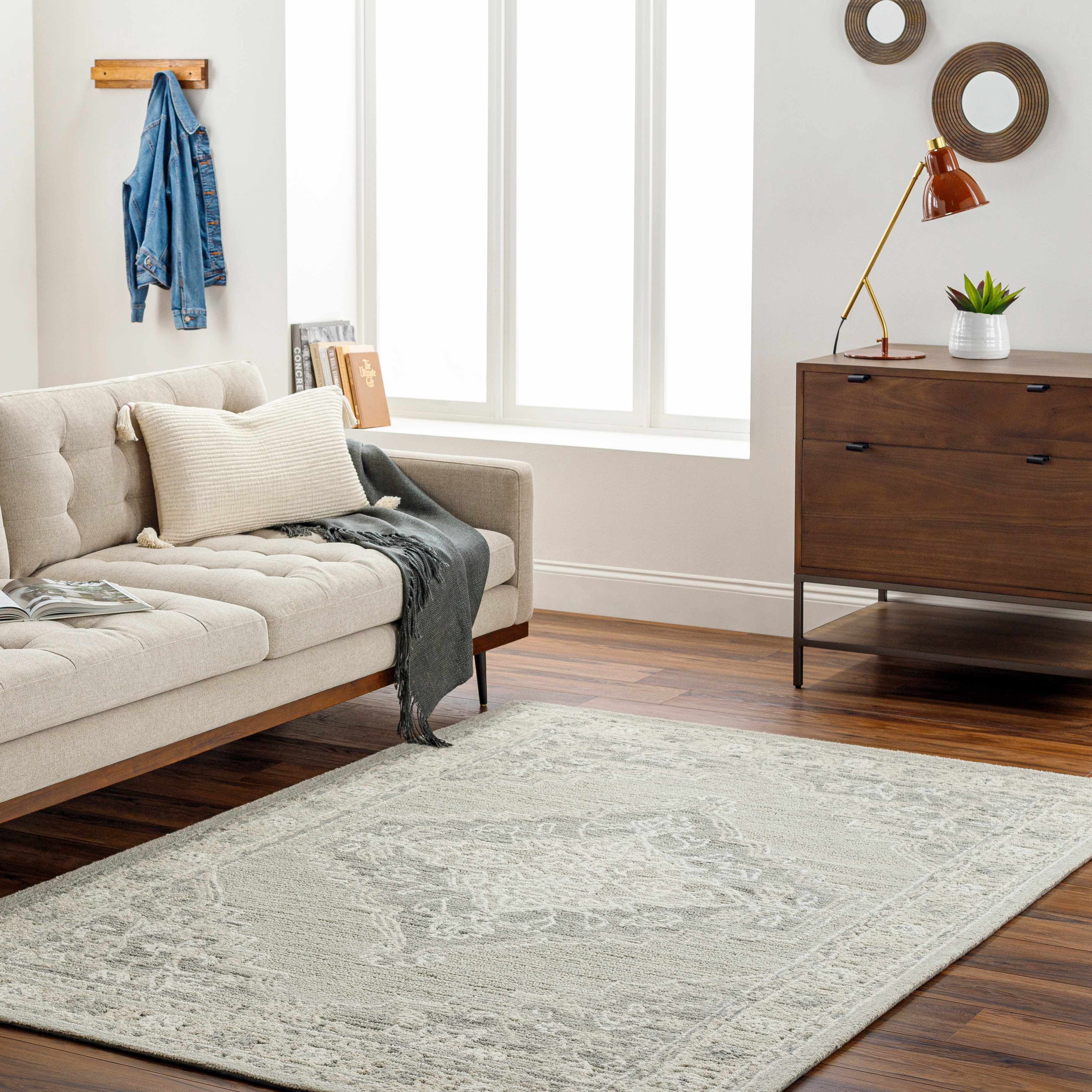 Nani Gray Wool Blend Area Rug - Clearance - Image 2