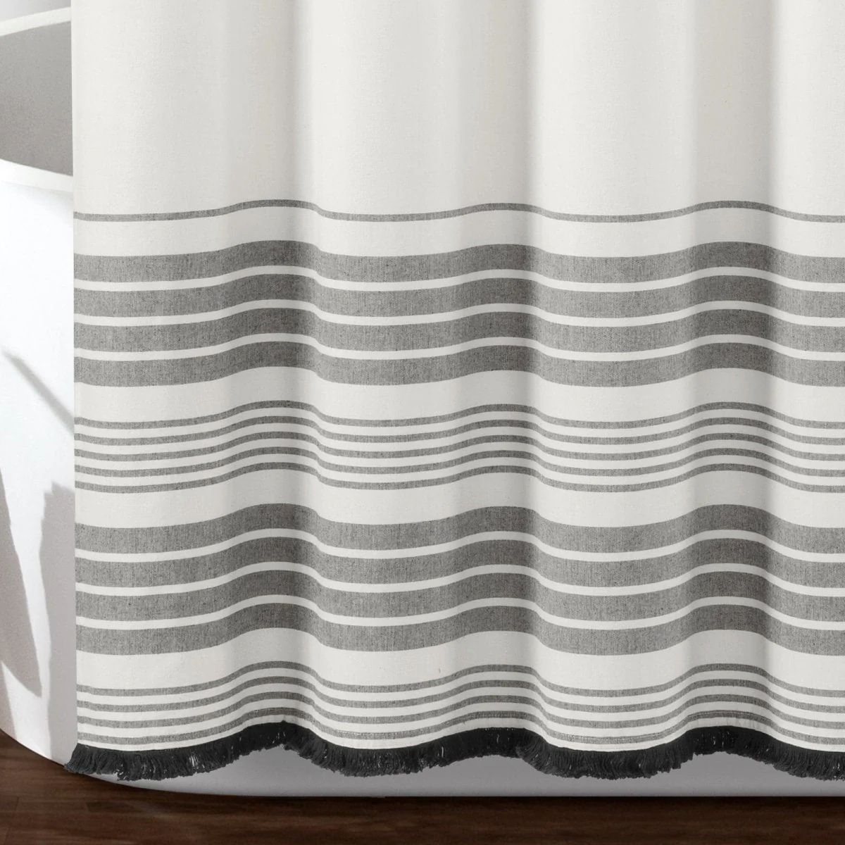 Nantucket Yarn Dyed Tassel Fringe Shower Curtain - Image 21