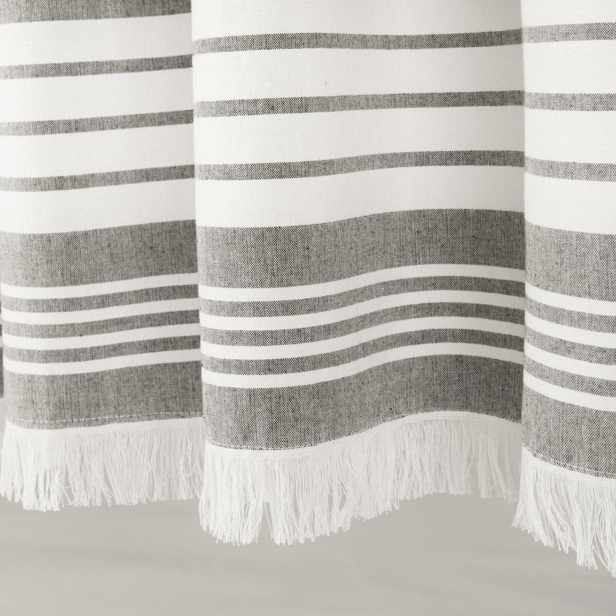 Nantucket Yarn Dyed Tassel Fringe Window Curtain Panel Set - Image 14