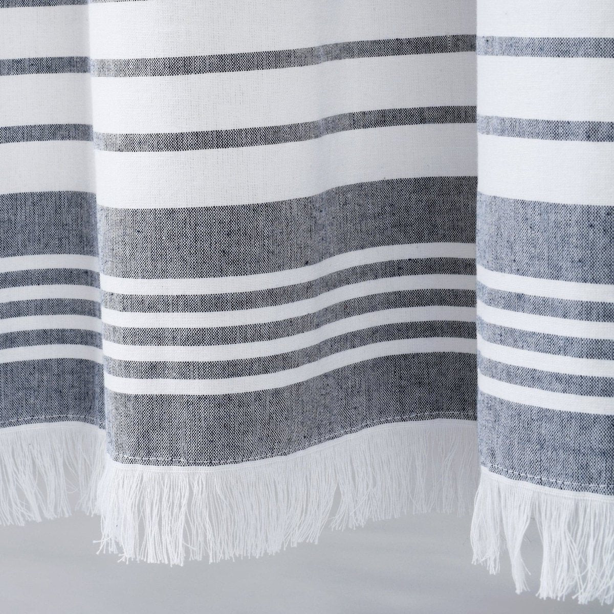Nantucket Yarn Dyed Tassel Fringe Window Curtain Panel Set - Image 5