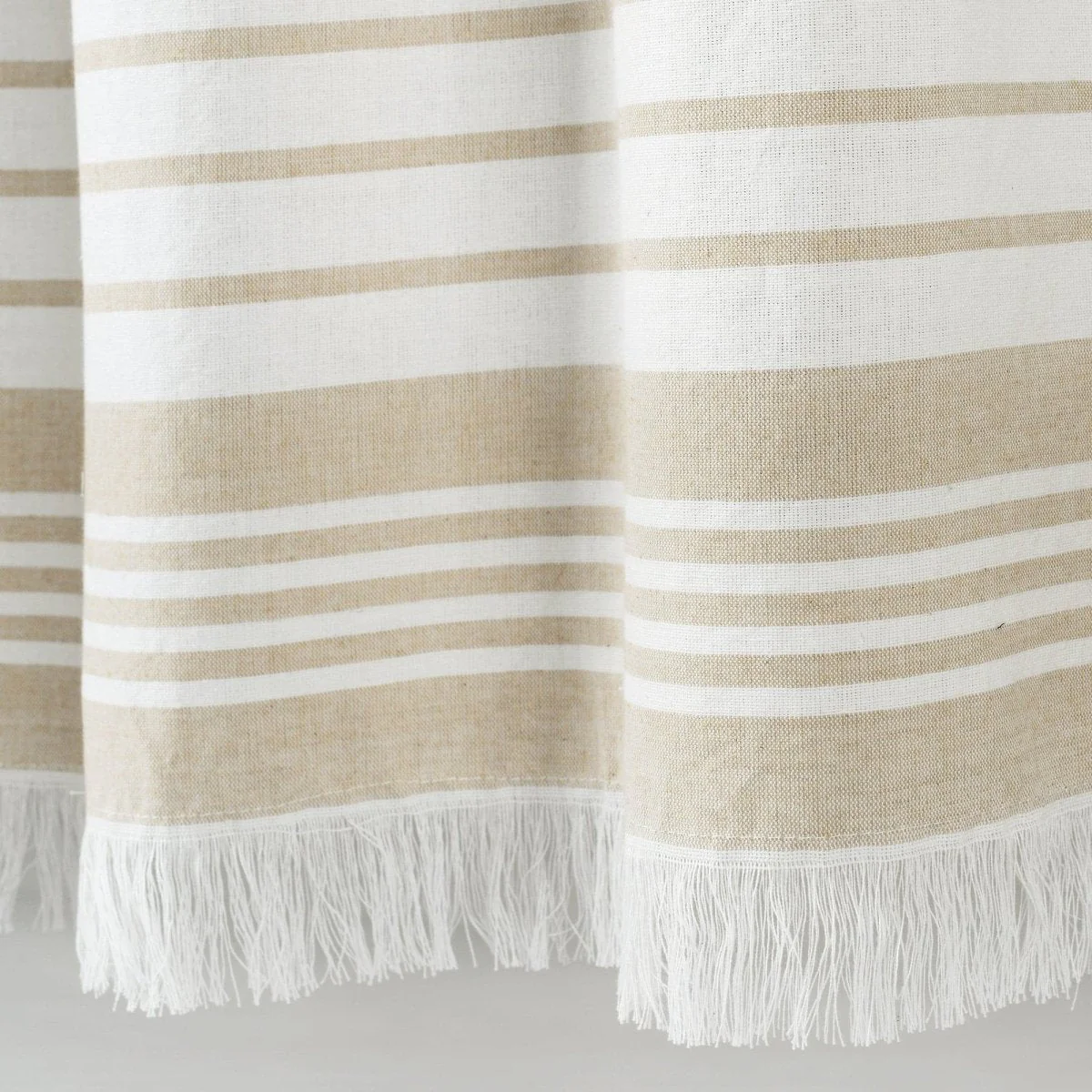Nantucket Yarn Dyed Tassel Fringe Window Curtain Panel Set - Image 9
