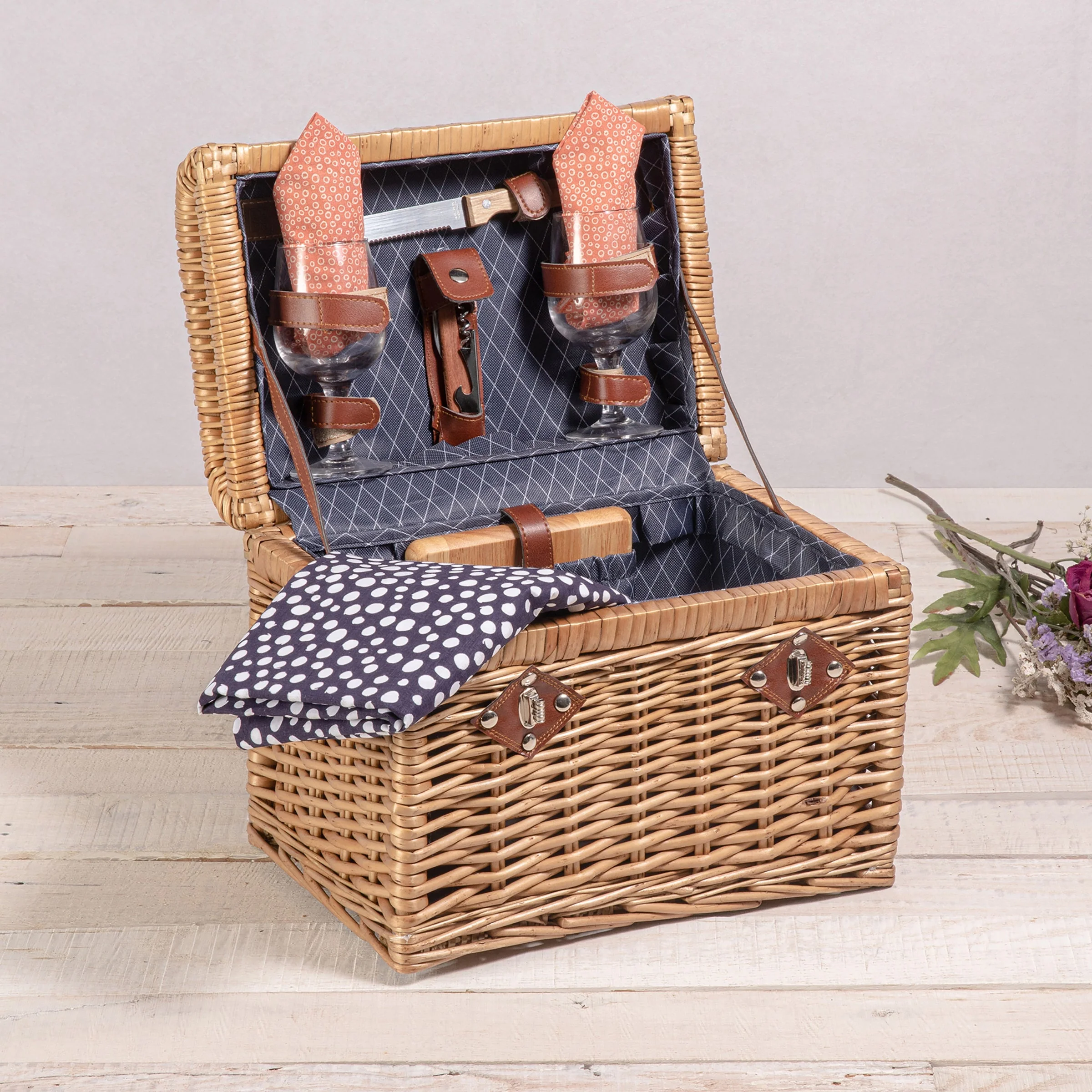 Napa Wine & Cheese Picnic Basket - Image 2
