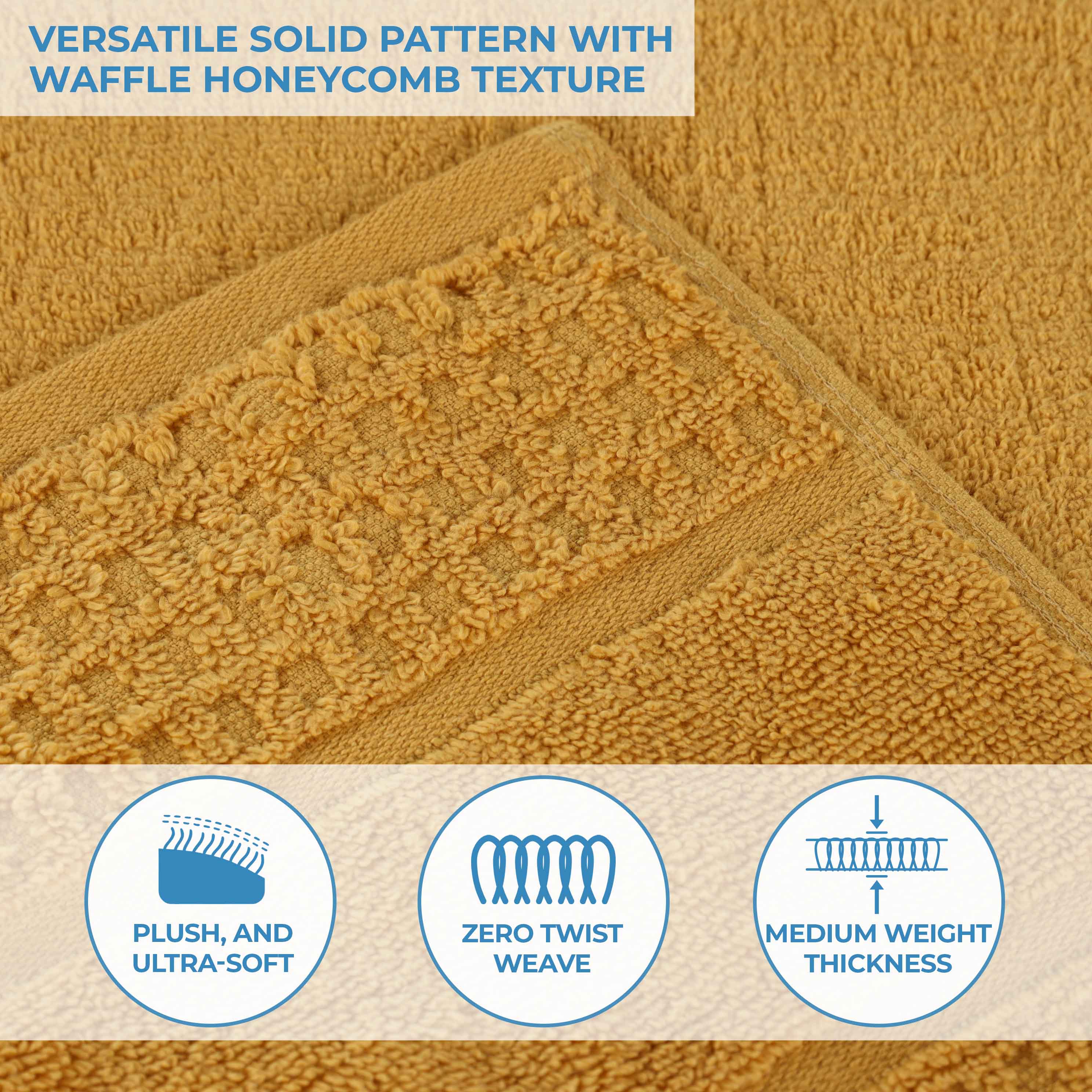 Napa Zero-Twist Cotton Waffle Towel Set 3 Piece - Image 35