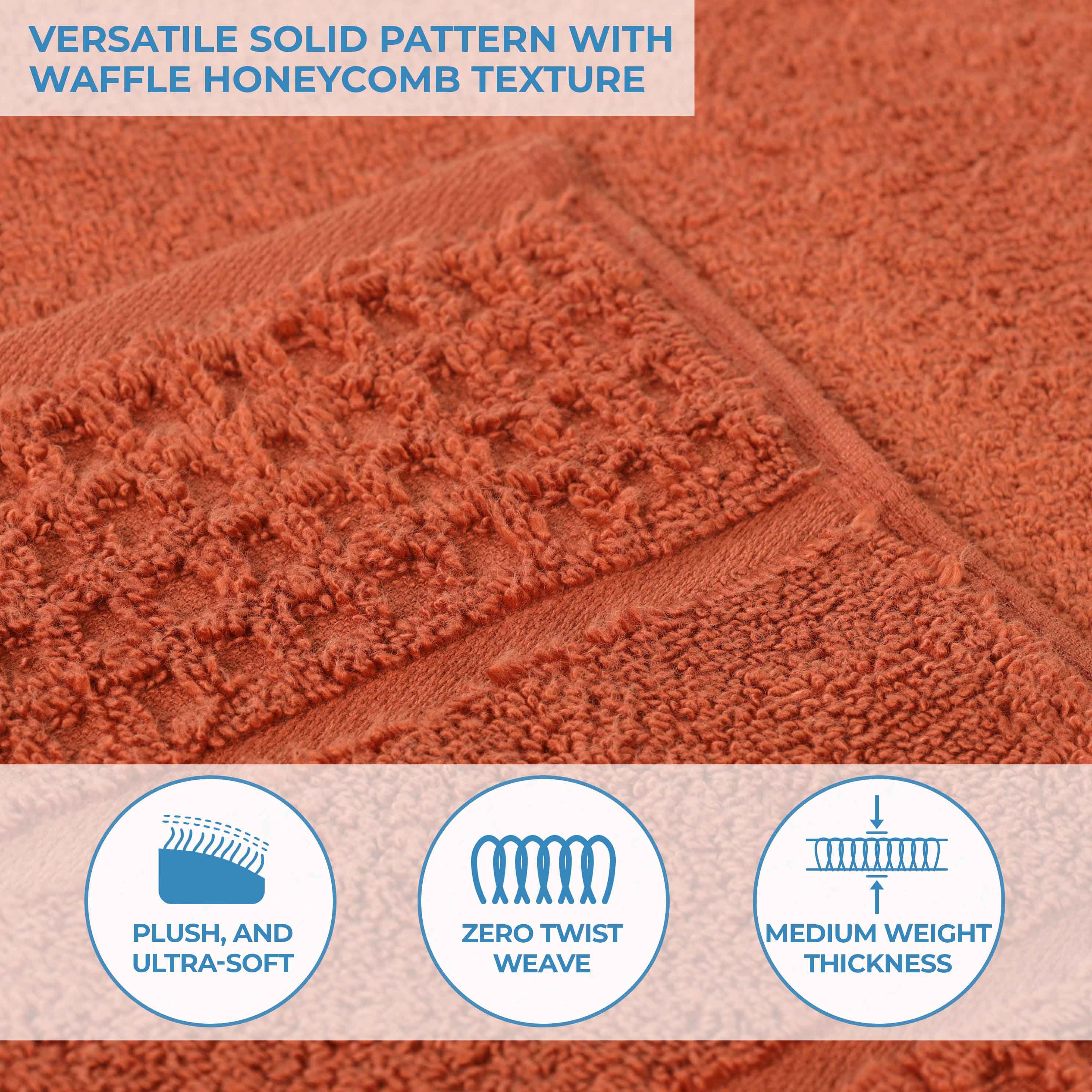 Napa Zero-Twist Cotton Waffle Towel Set 3 Piece - Image 49