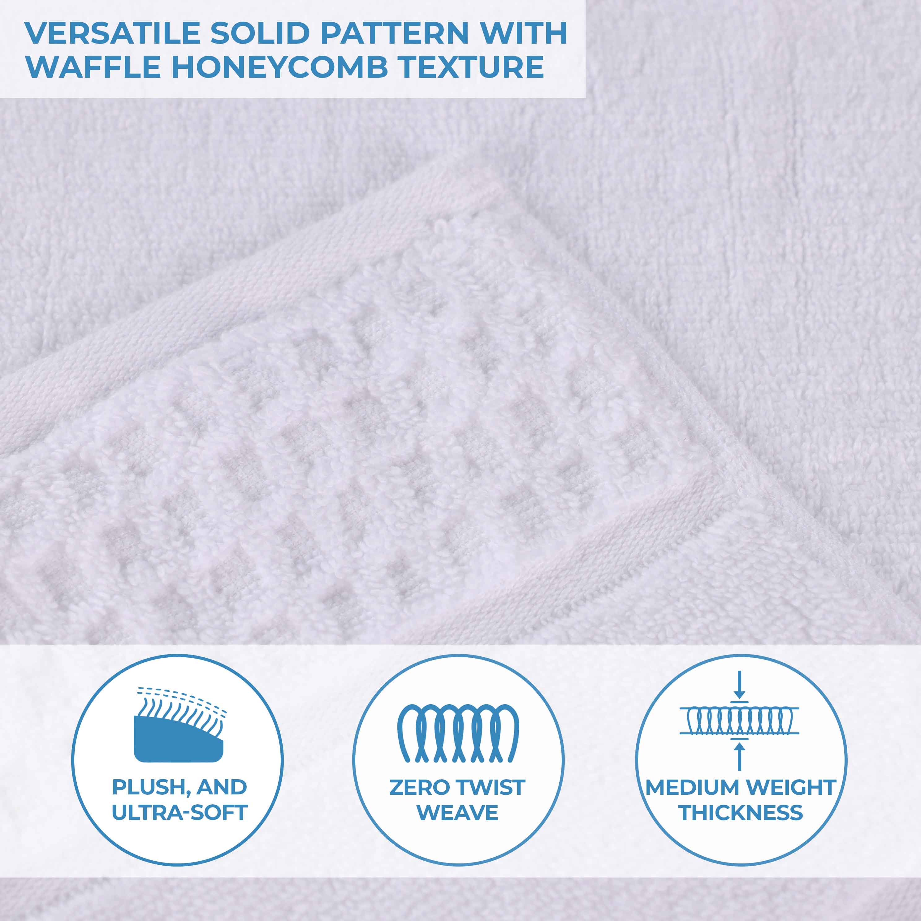 Napa Zero-Twist Cotton Waffle Towel Set 3 Piece - Image 64