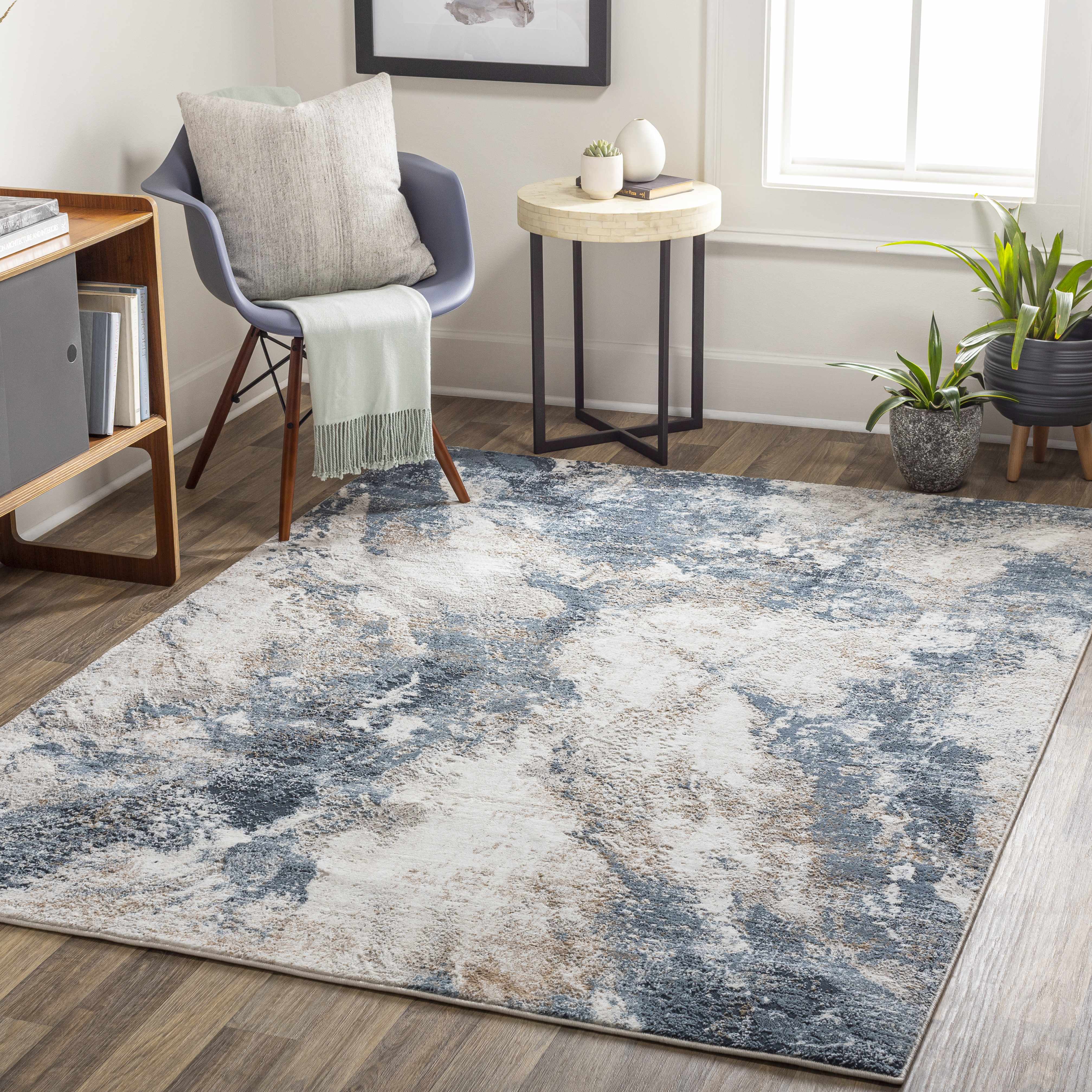 Napierville Blue Marble Rug - Image 2