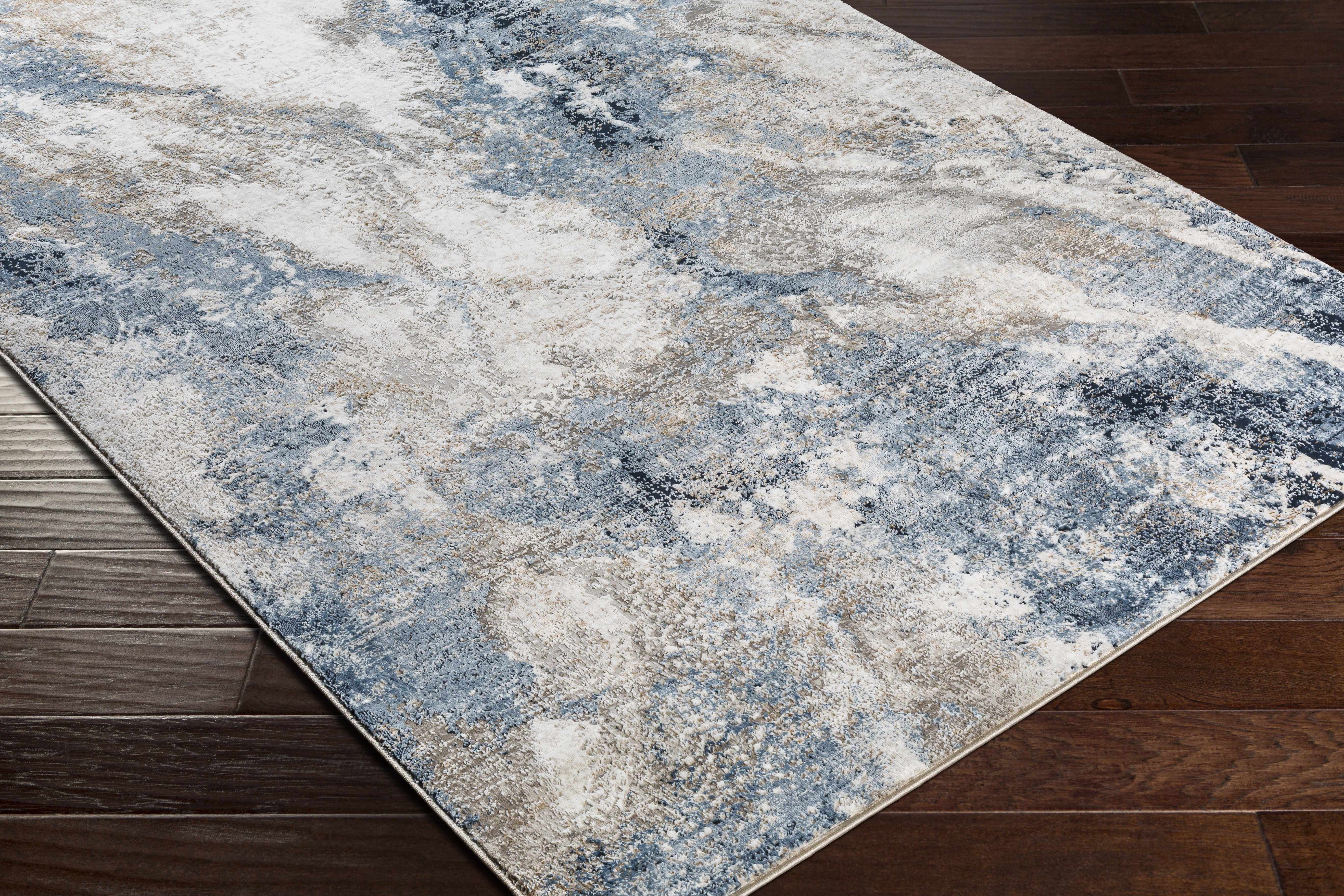 Napierville Blue Marble Rug - Image 3