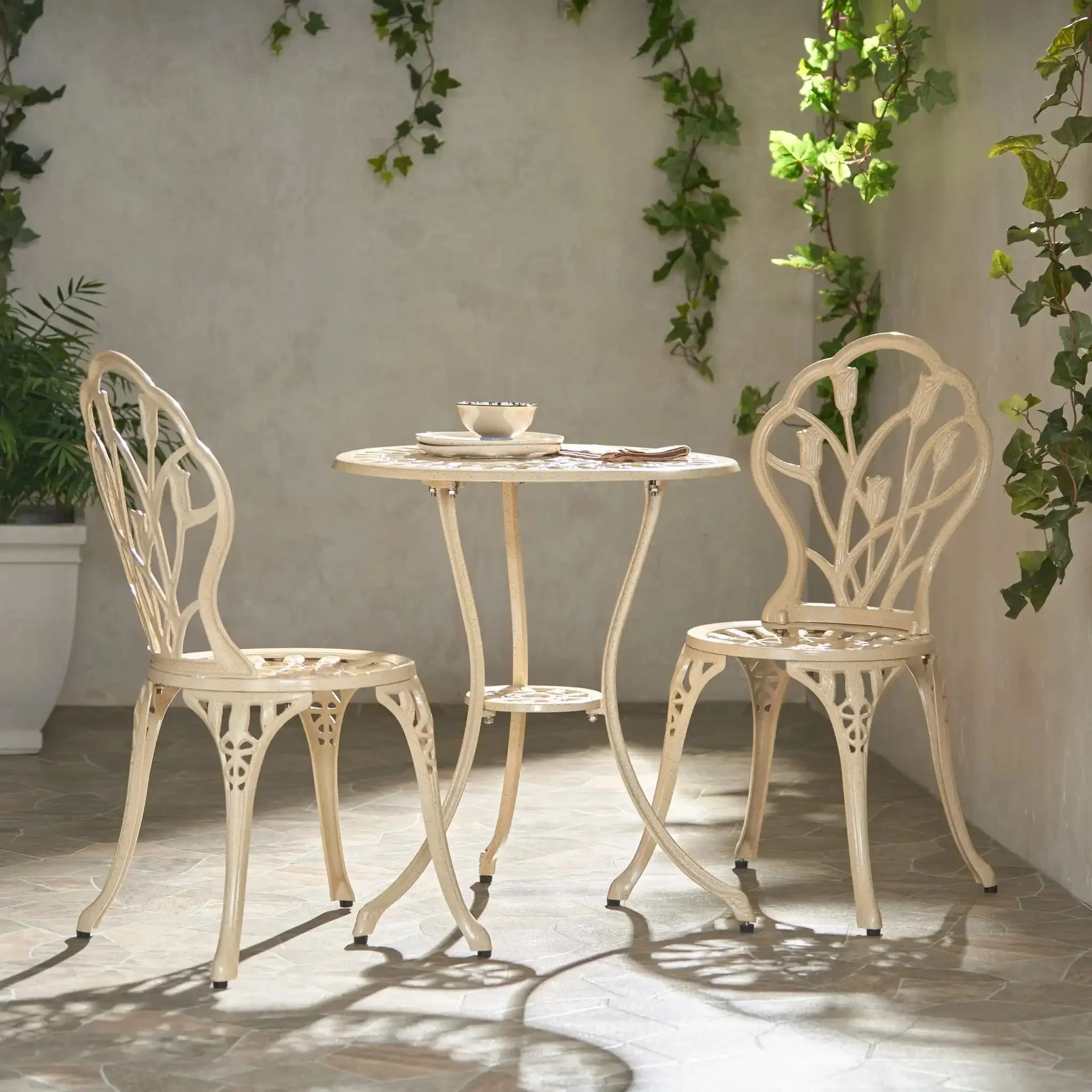Nassau - Cast 3 Piece Bistro Set - Image 2
