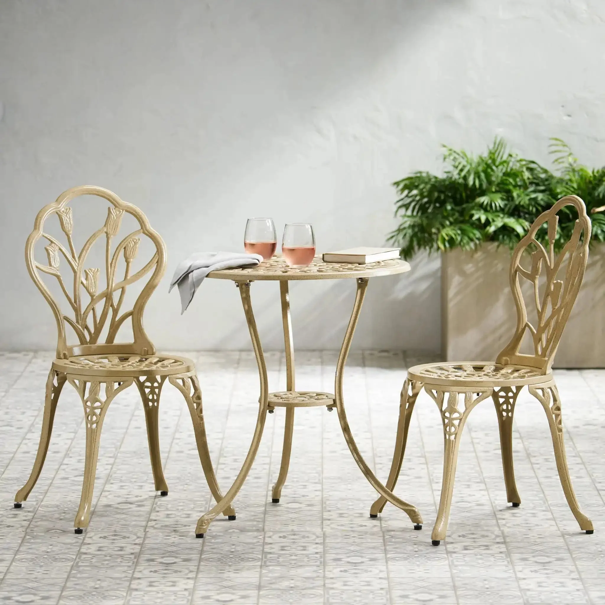Nassau - Cast 3 Piece Bistro Set - Image 3