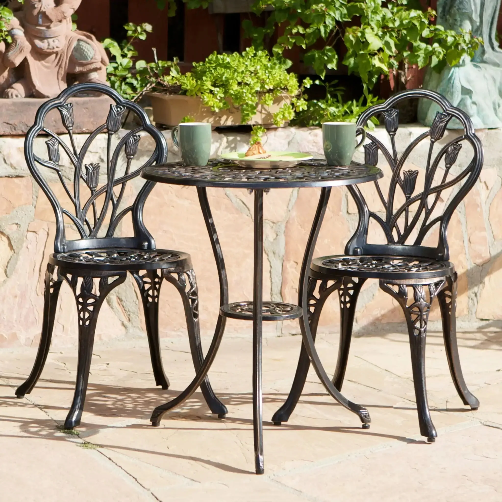 Nassau - Cast 3 Piece Bistro Set - Image 4