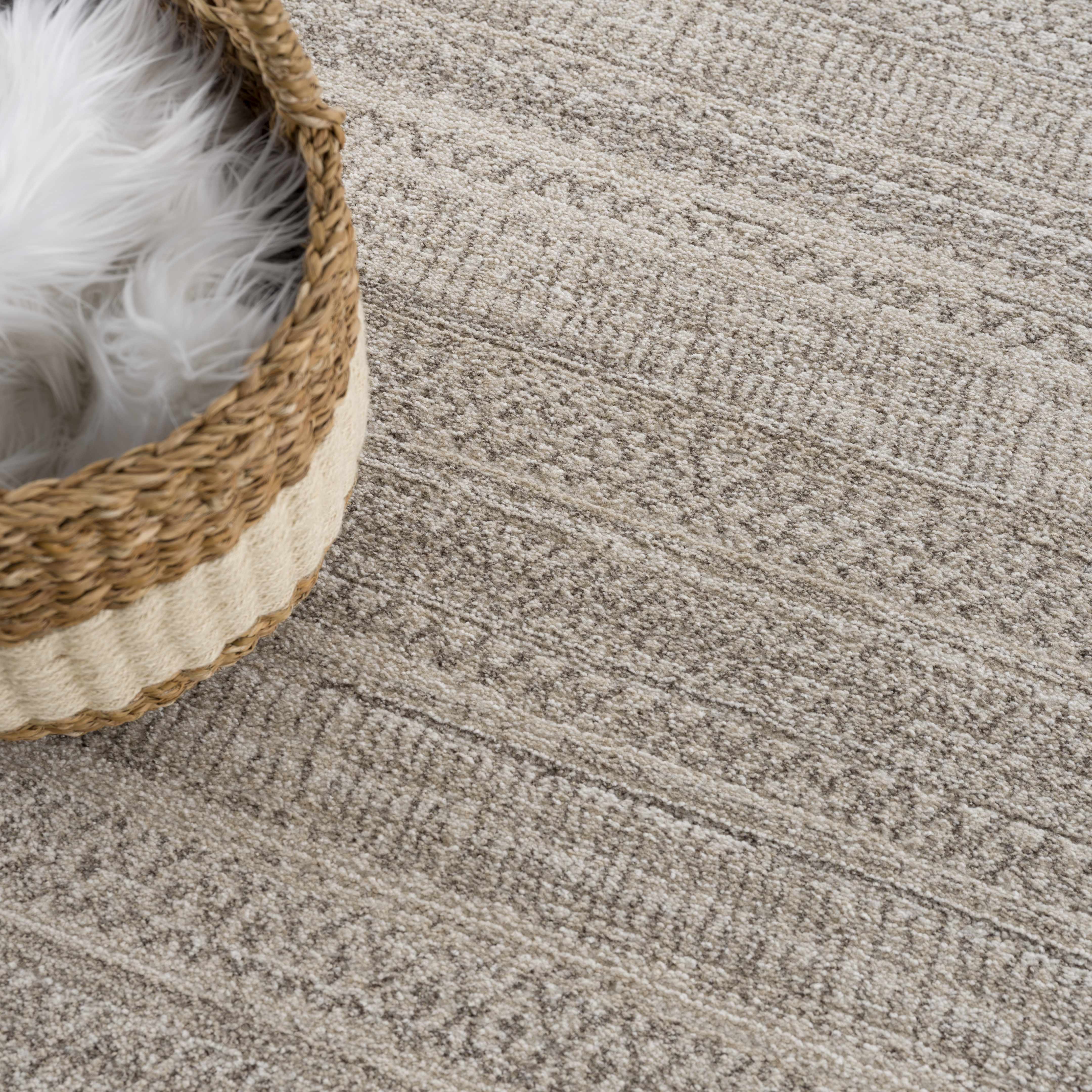 Nate Beige Tribal High Pile Carpet - Image 10