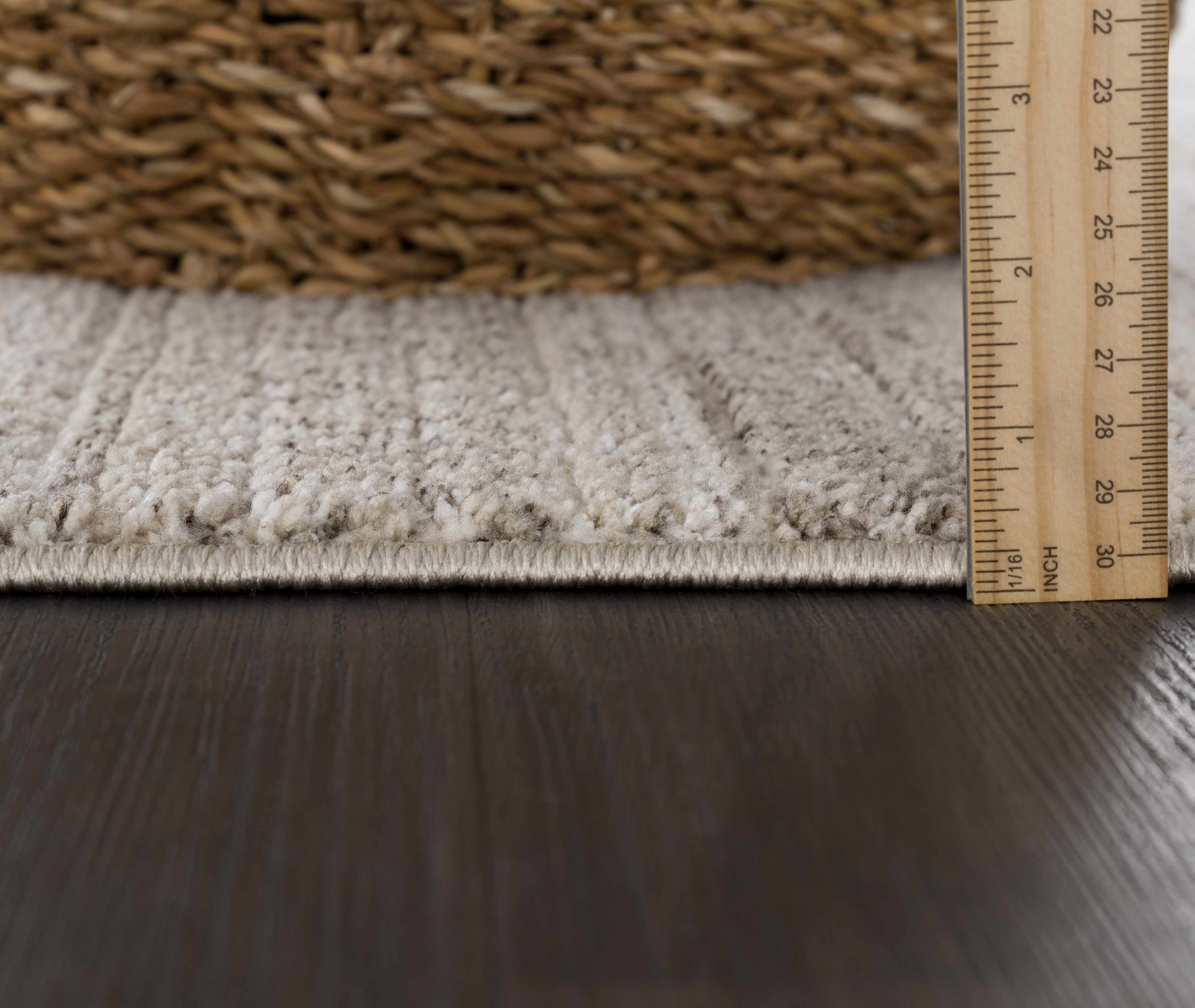 Nate Beige Tribal High Pile Carpet - Image 9