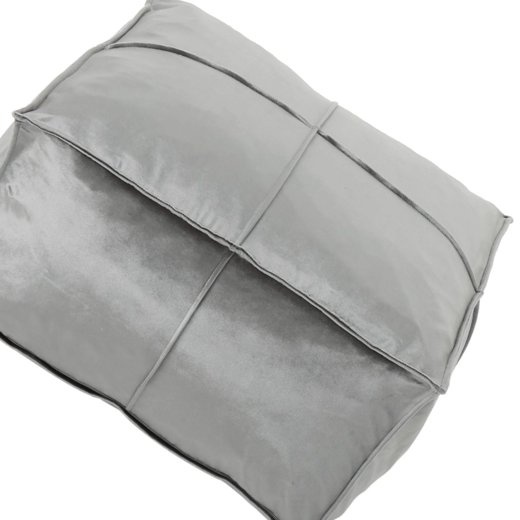 Nati Square Pouf Ottoman And Floor Cushion - Smoke - Image 6