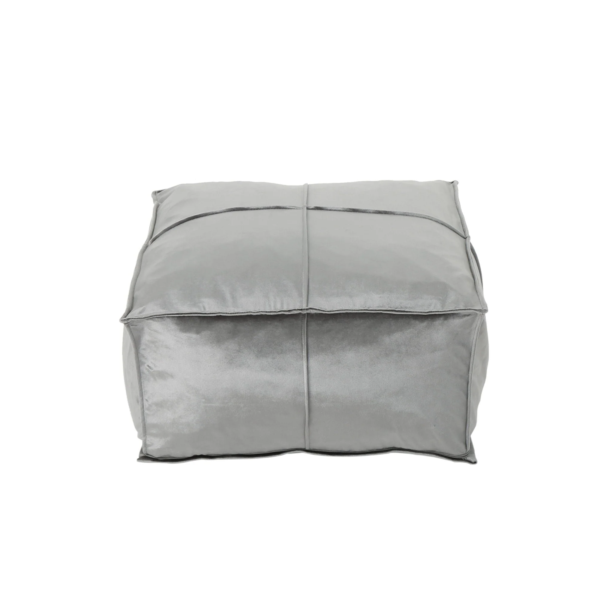 Nati Square Pouf Ottoman And Floor Cushion - Smoke - Image 7