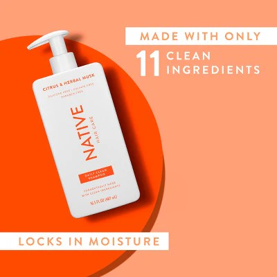 Native Citrus Herbal Musk Daily Shampoo for Men & Women 16.5 fl oz - Image 7