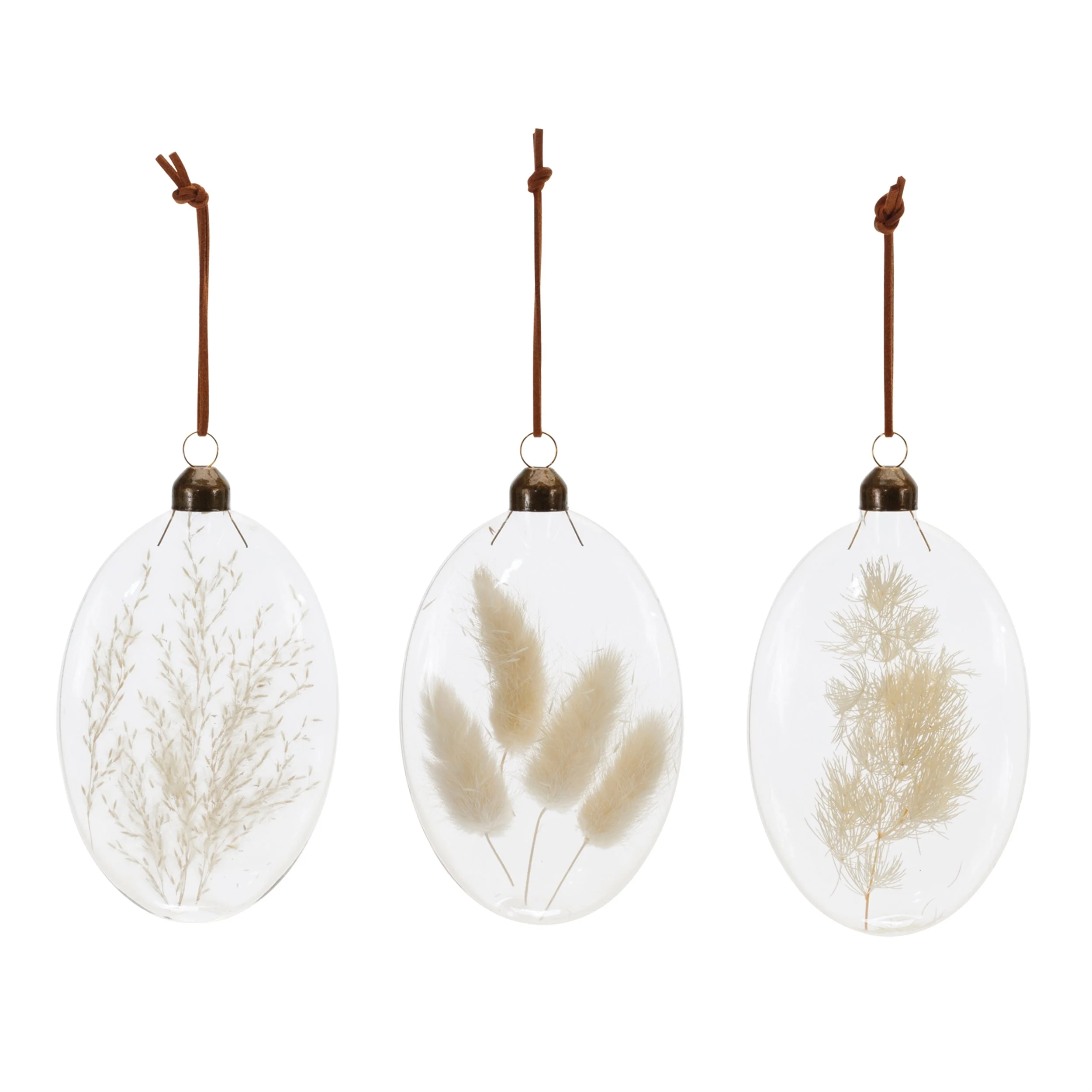 Natural Dried Floral Glass Ornament (Set of 12) - Image 2